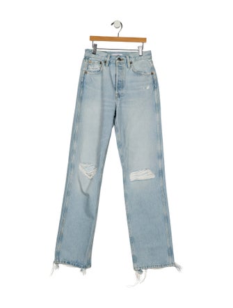 RE/DONE High-Rise Straight Leg Jeans