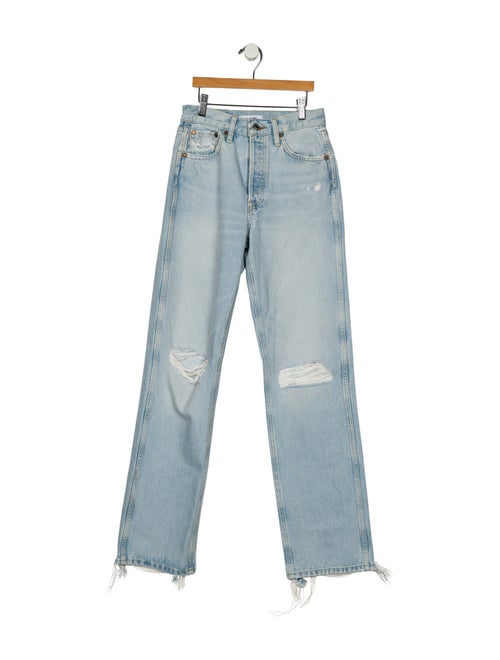 RE/DONE High-Rise Straight Leg Jeans