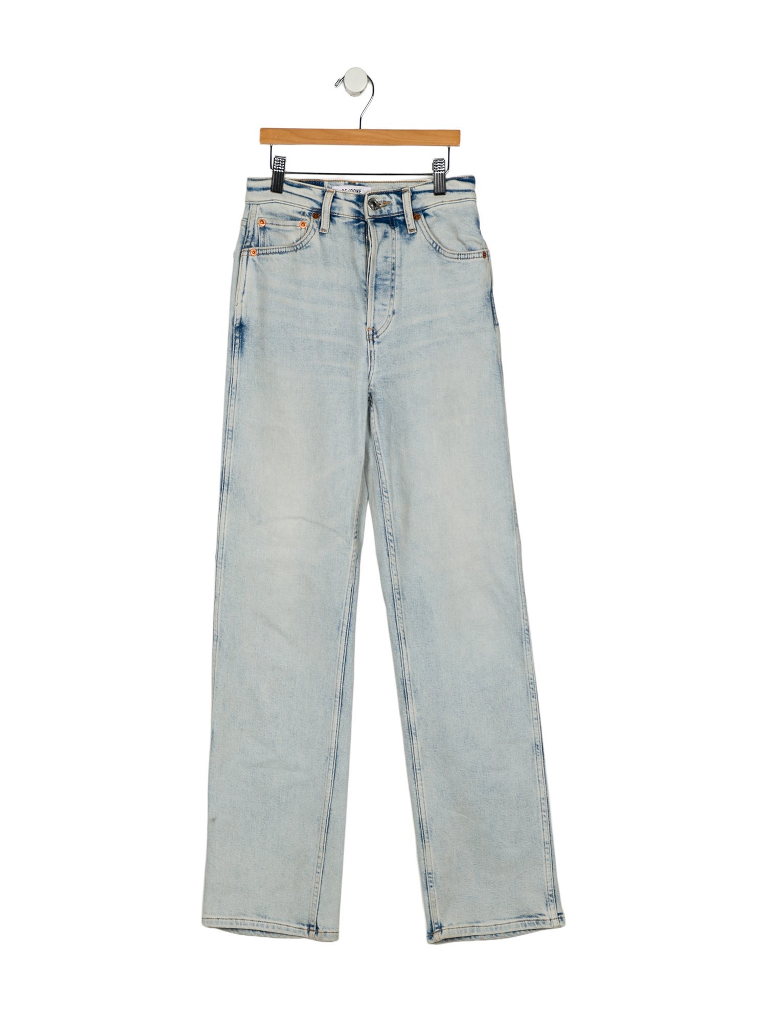 RE/DONE High-Rise Straight Leg Jeans