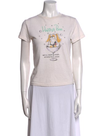 RE/DONE Graphic Print Crew Neck T-Shirt