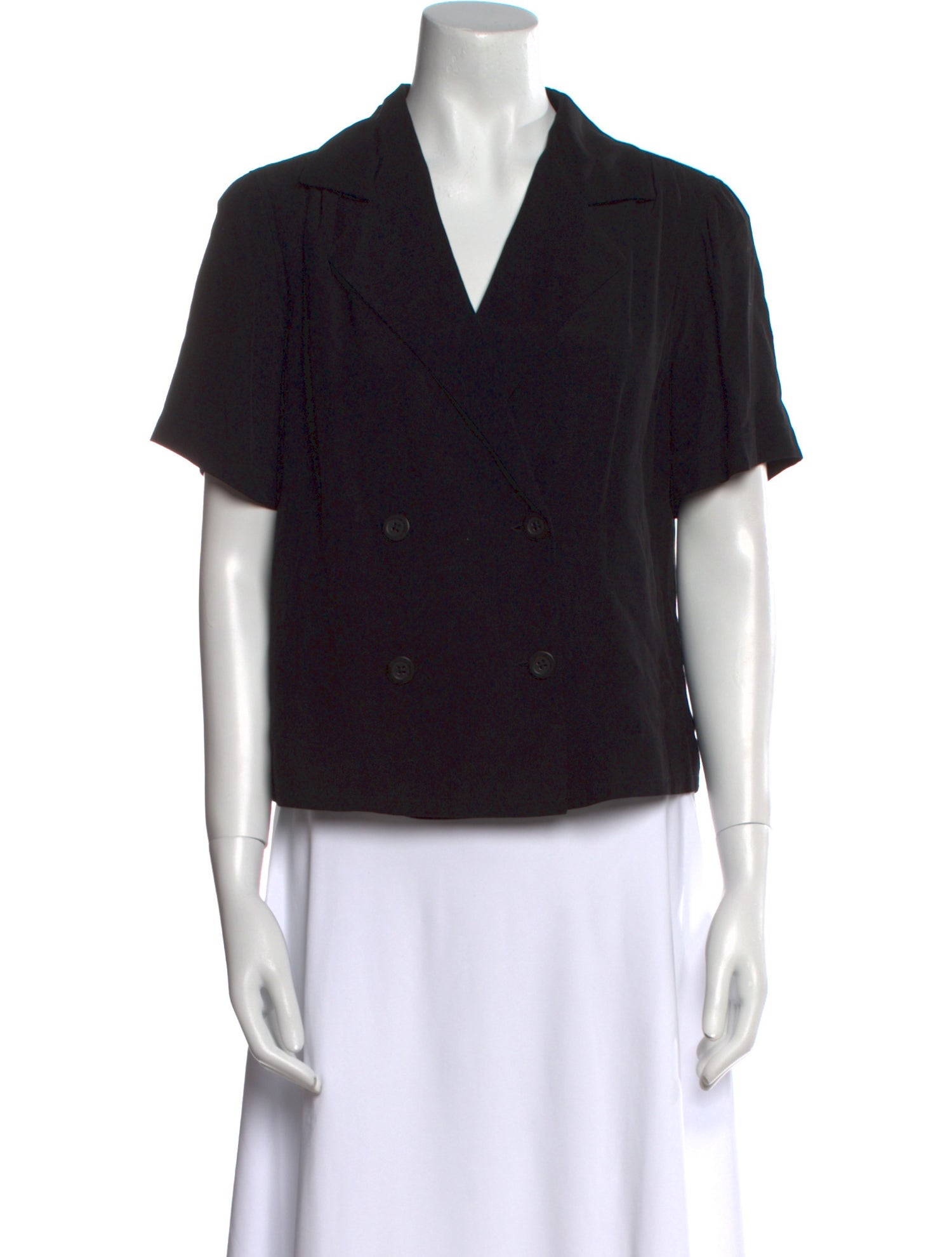 RE/DONE Short Sleeve Button-Up Top