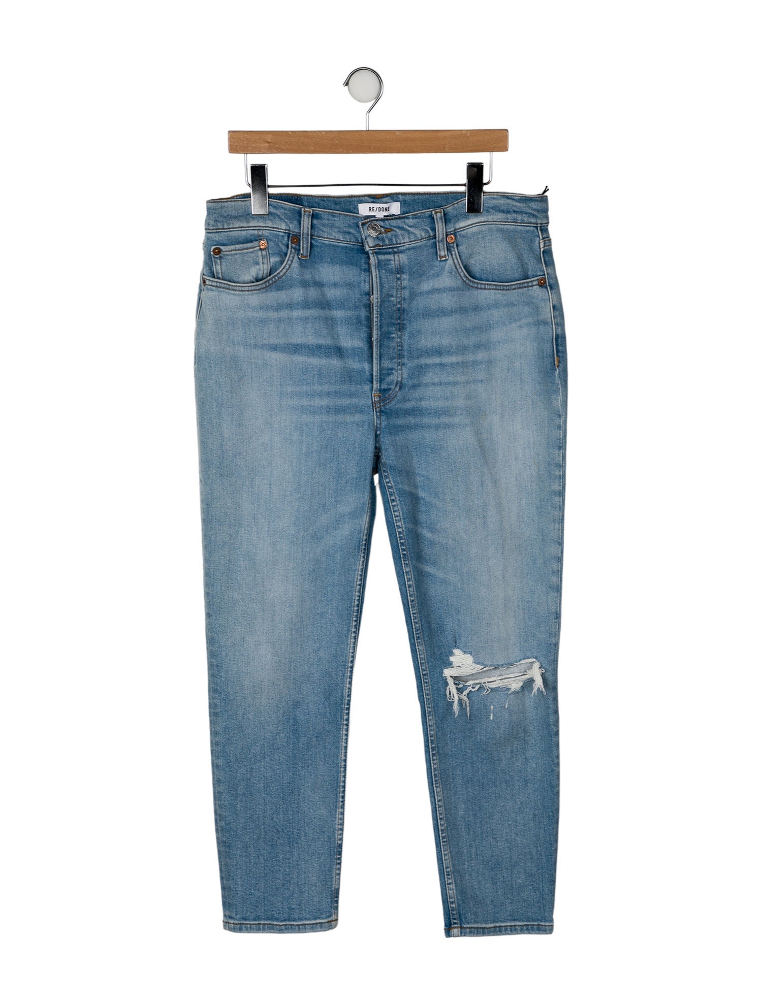 RE/DONE High-Rise Straight Leg Jeans