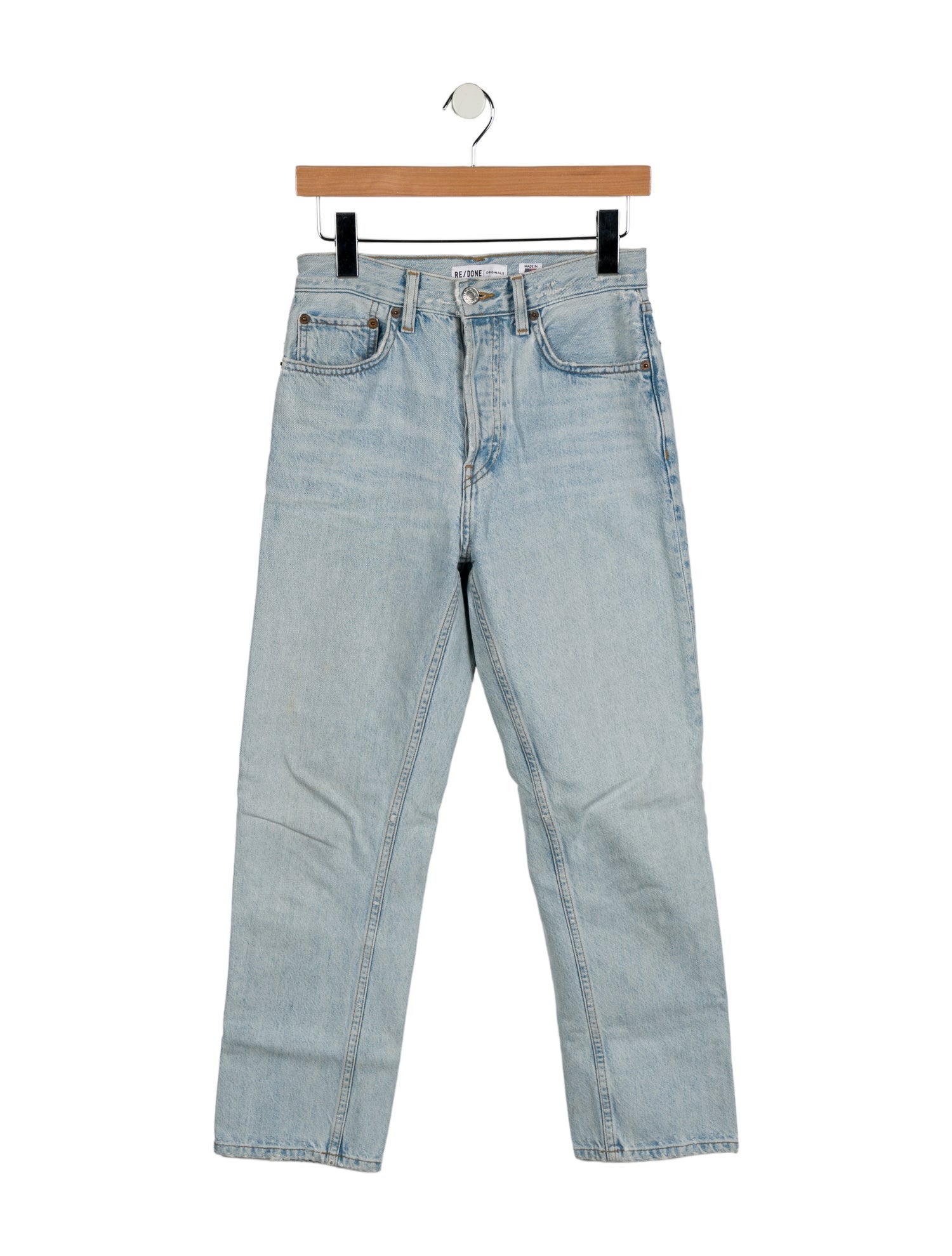 RE/DONE High-Rise Straight Leg Jeans