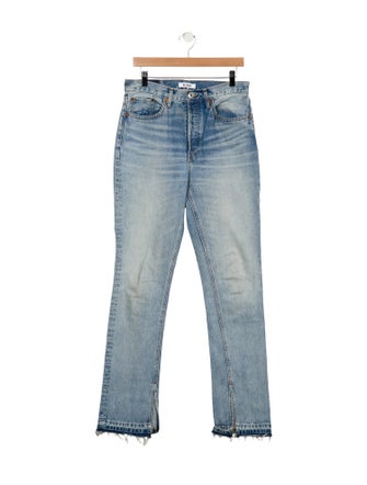 RE/DONE High-Rise Straight Leg Jeans