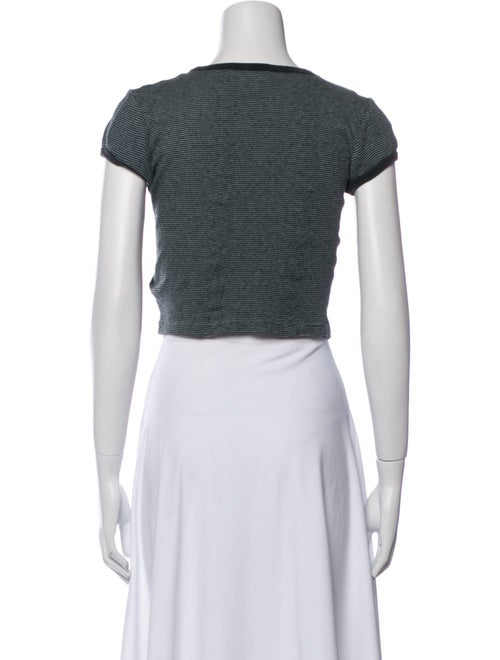 RE/DONE Striped Crew Neck Crop Top