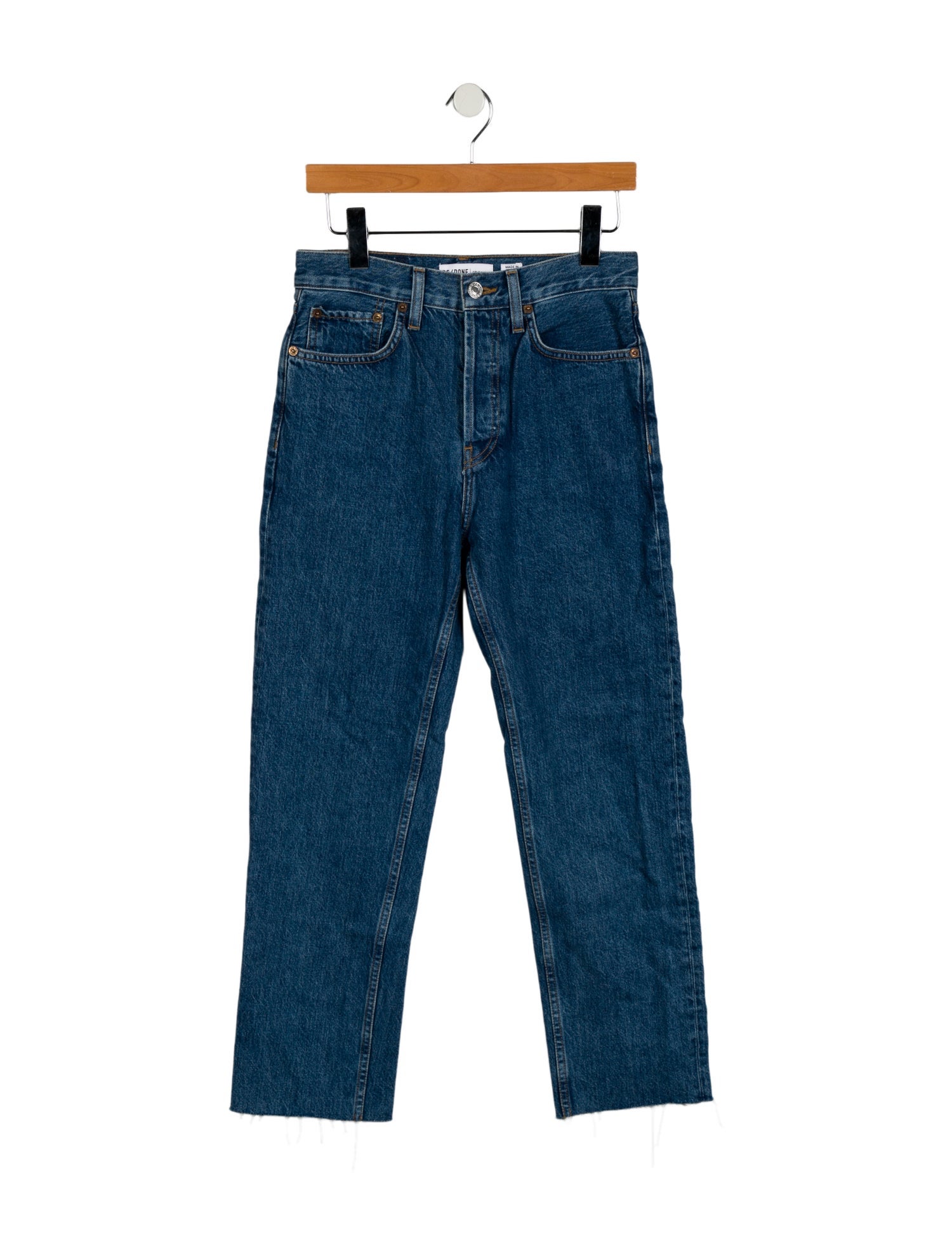 RE/DONE High-Rise Straight Leg Jeans