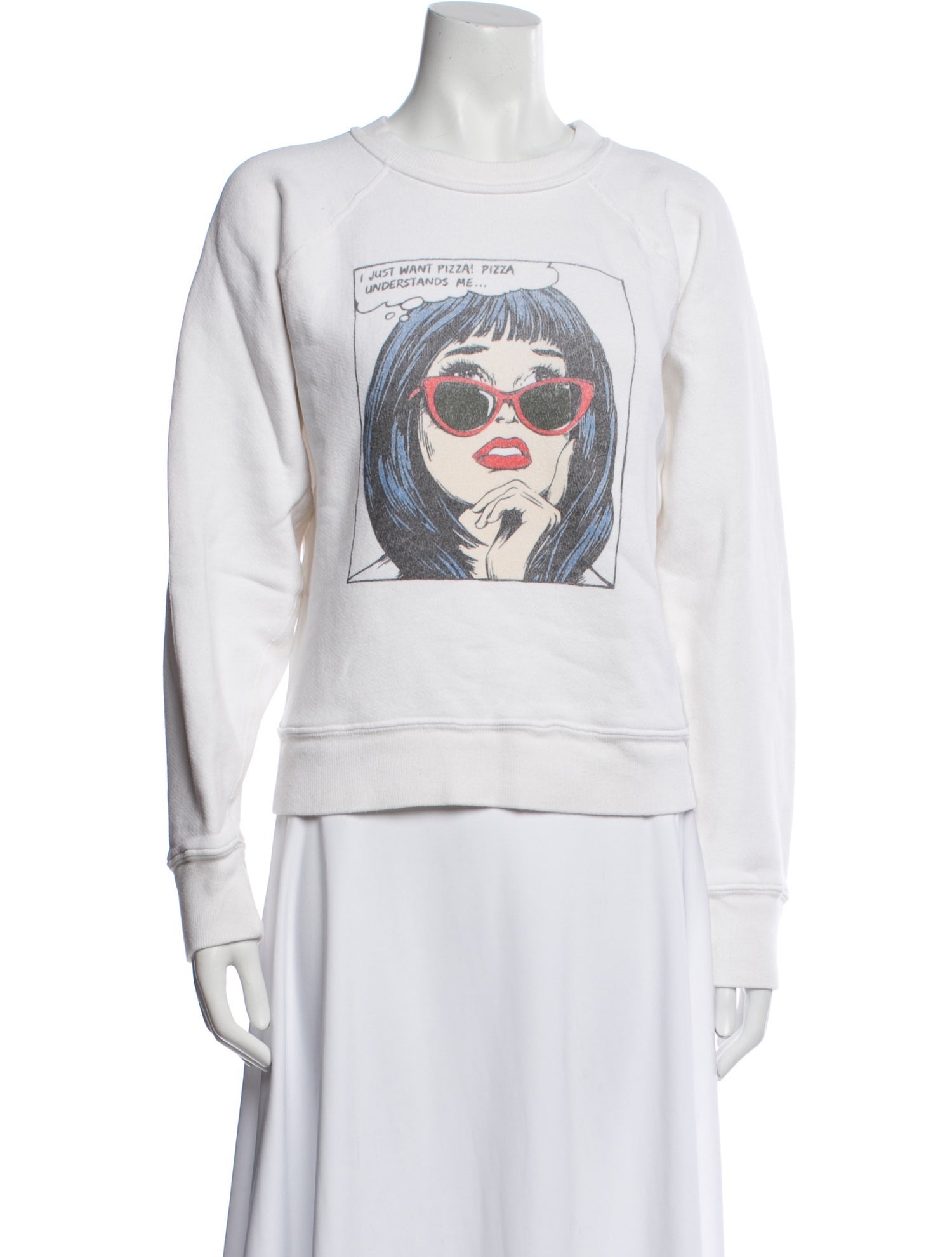 RE/DONE Graphic Print Crew Neck Sweatshirt