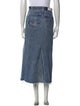 RE/DONE Distressed Accents Midi Length Skirt