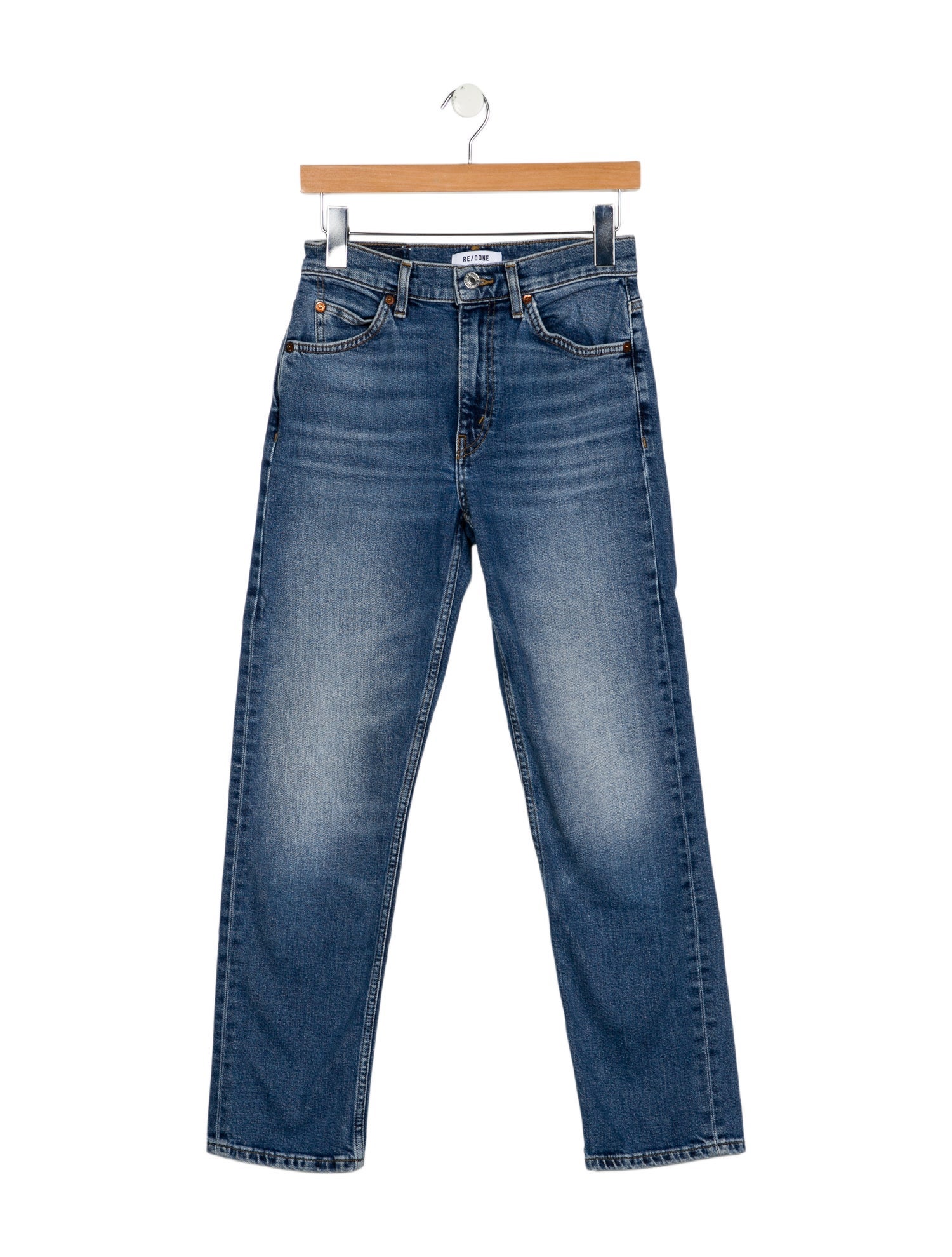 RE/DONE Mid-Rise Straight Leg Jeans