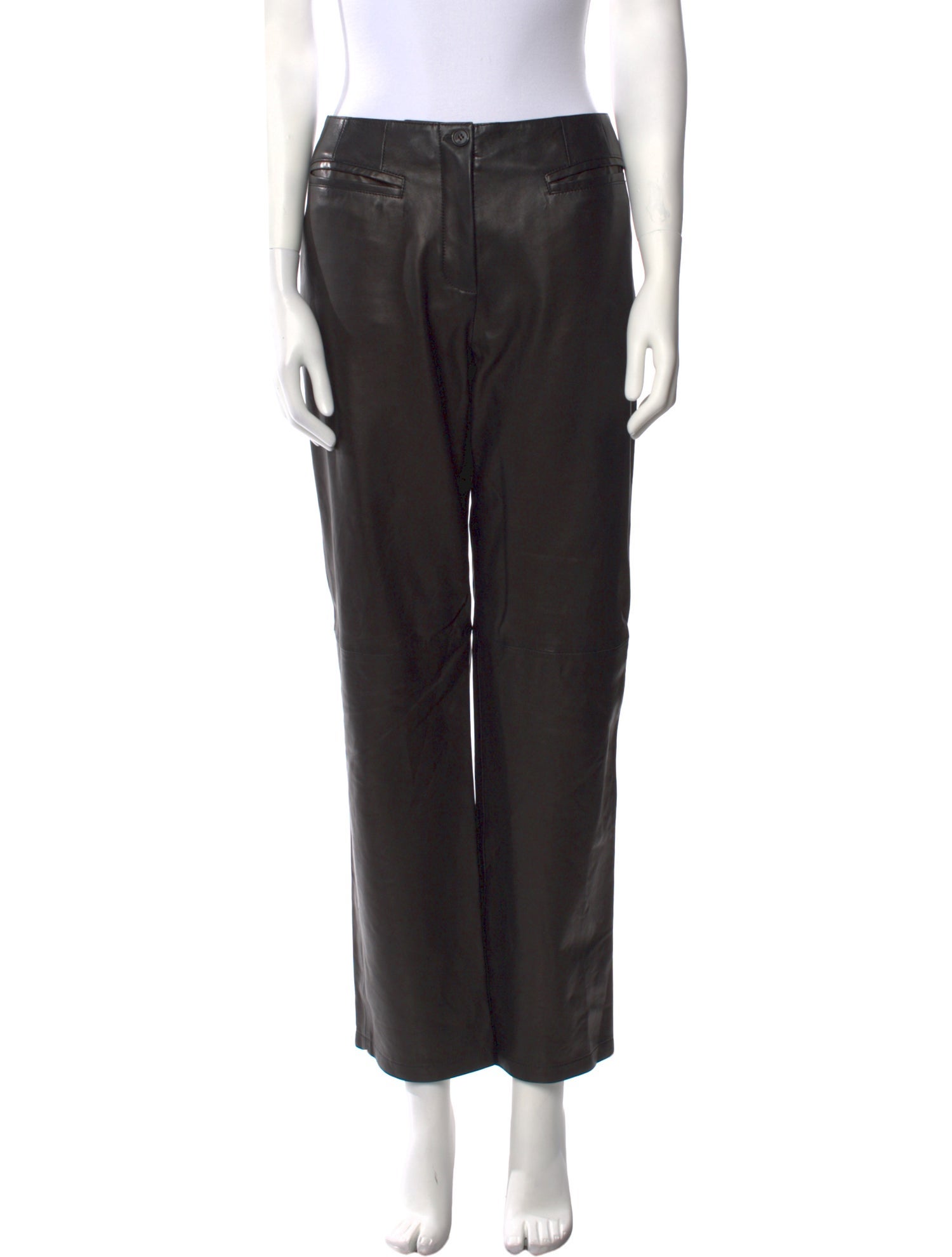 RE/DONE Lamb Leather Straight Leg Pants