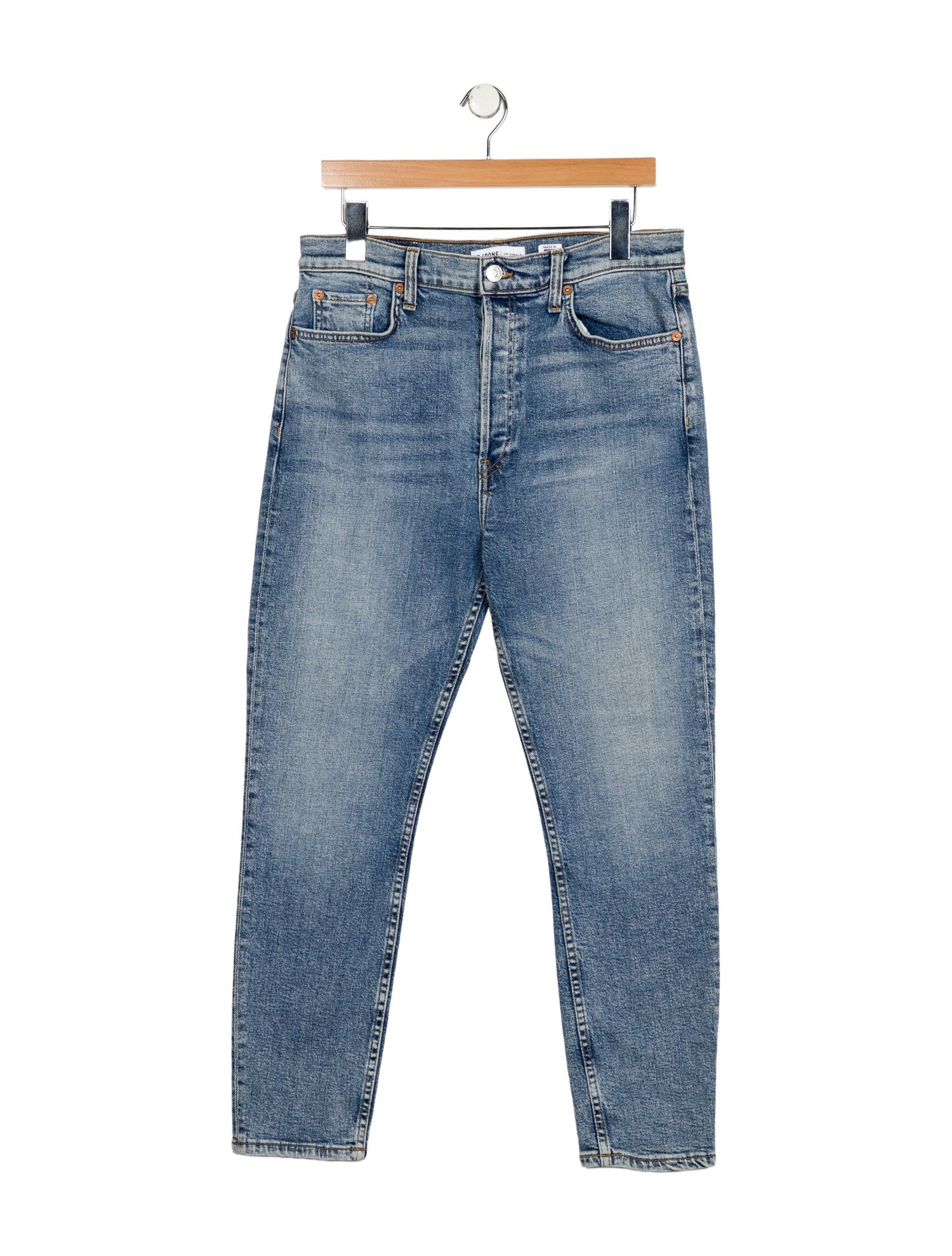 RE/DONE High-Rise Straight Leg Jeans