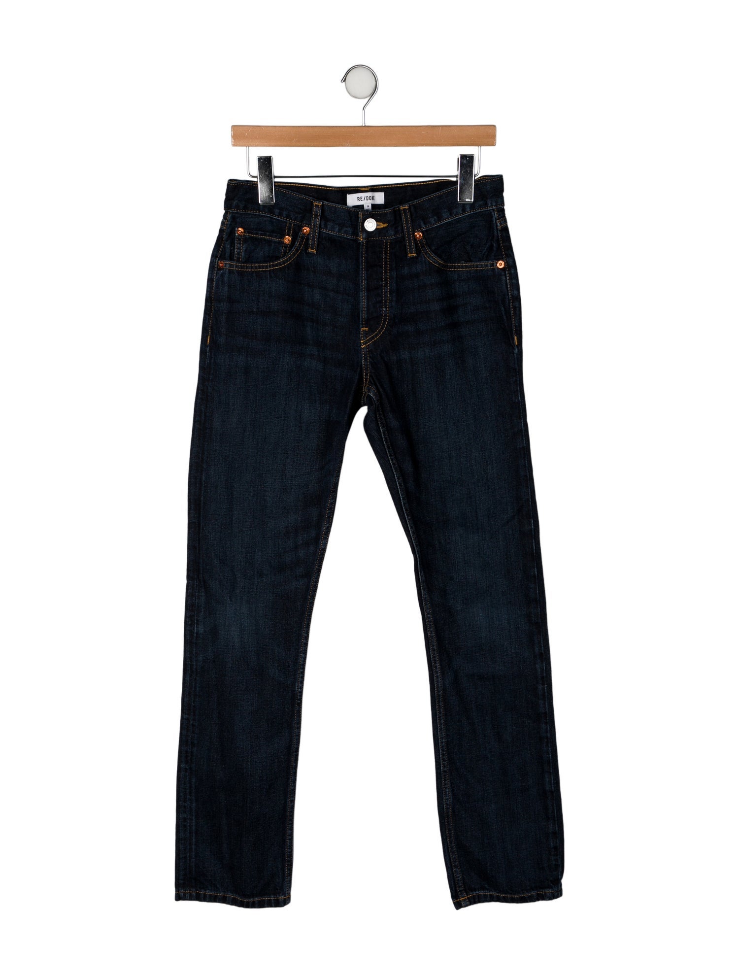 RE/DONE Mid-Rise Straight Leg Jeans