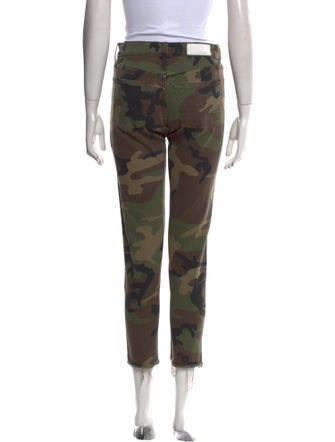 RE/DONE Camouflage Print Skinny Leg Pants