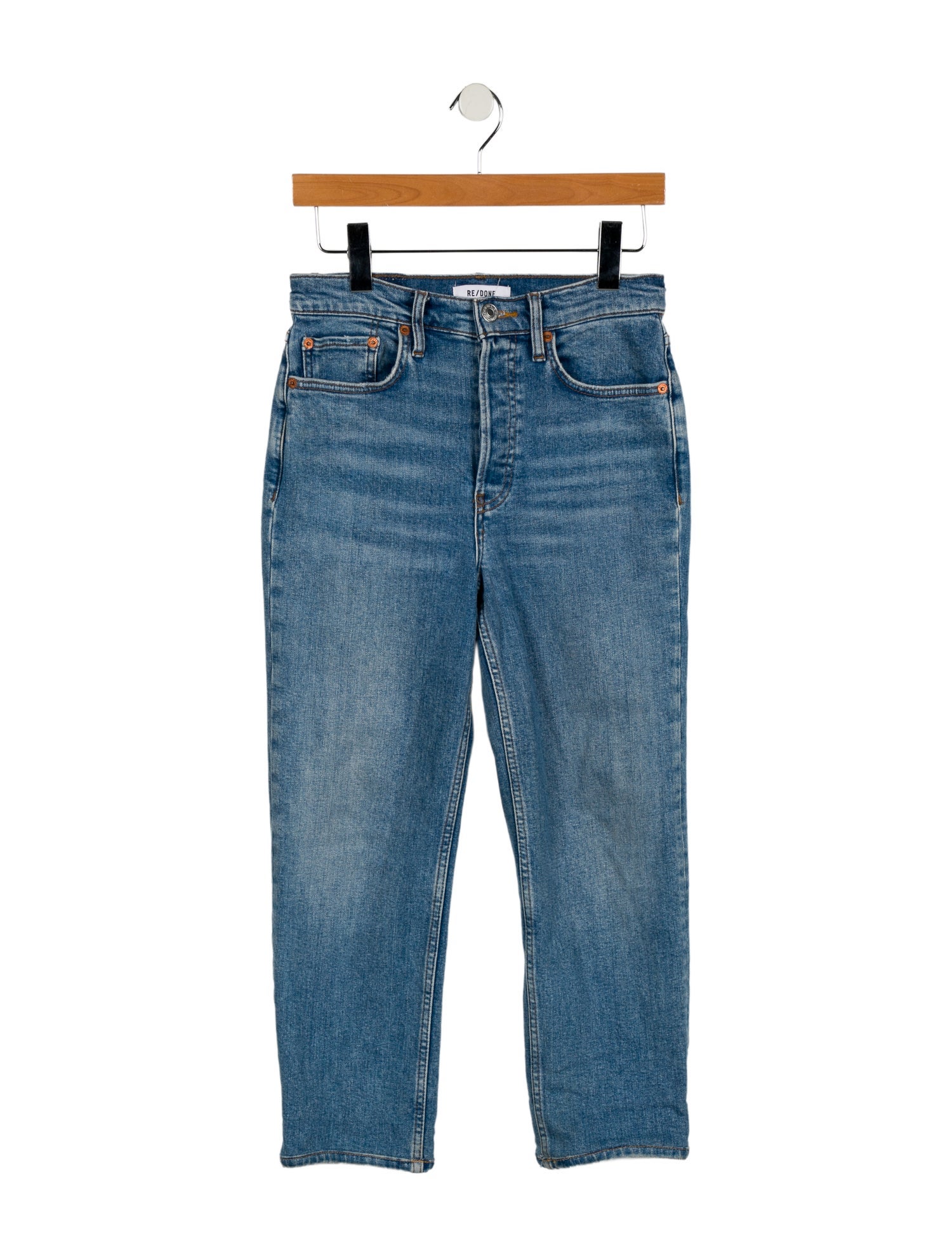 RE/DONE High-Rise Straight Leg Jeans