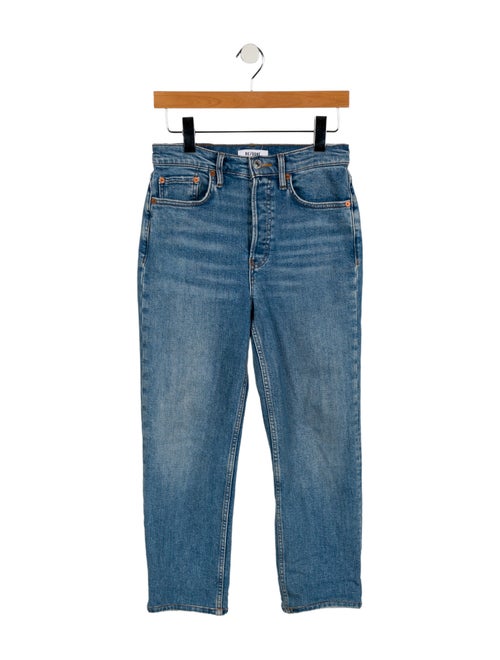 RE/DONE High-Rise Straight Leg Jeans