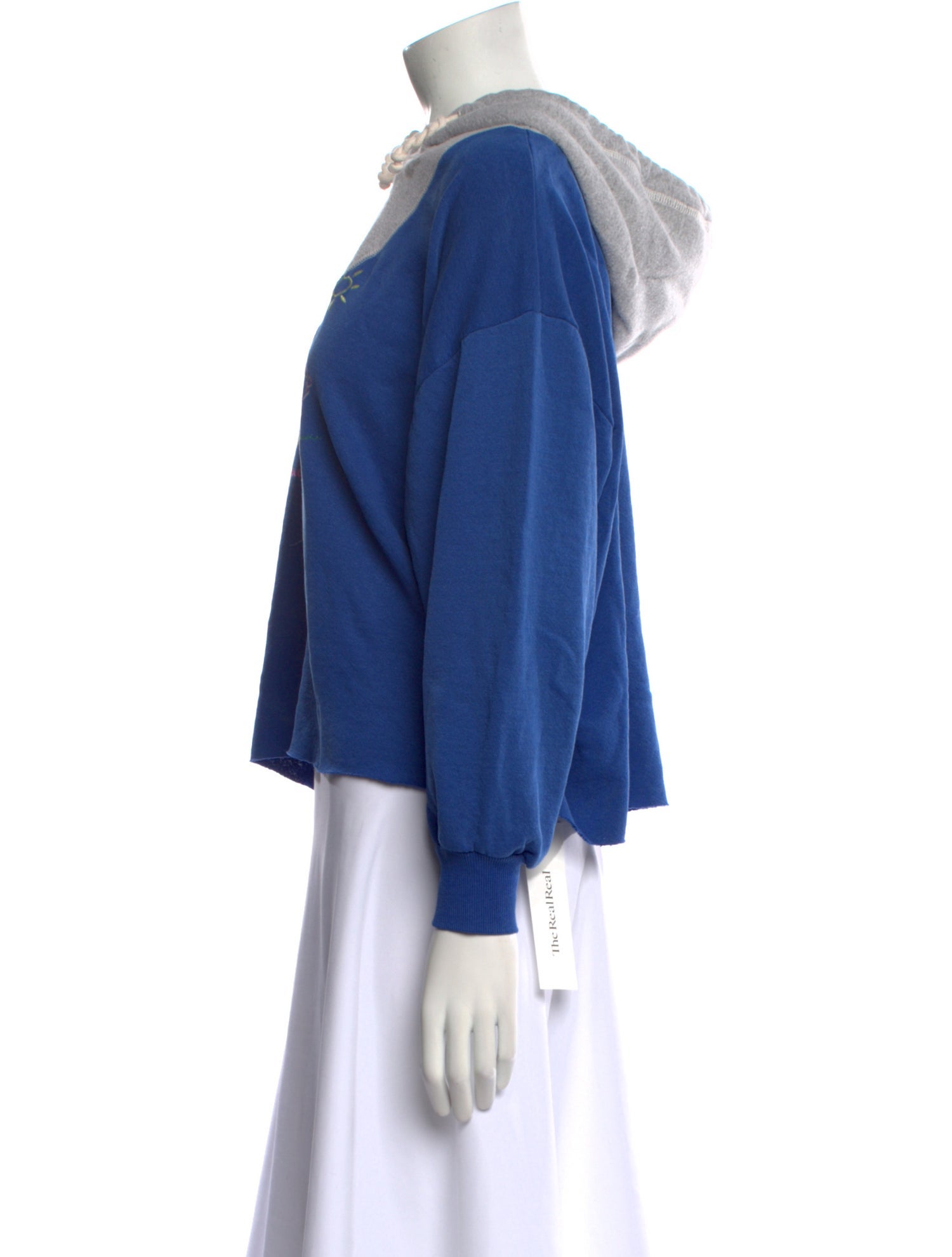 RE/DONE Graphic Print V-Neck Sweatshirt