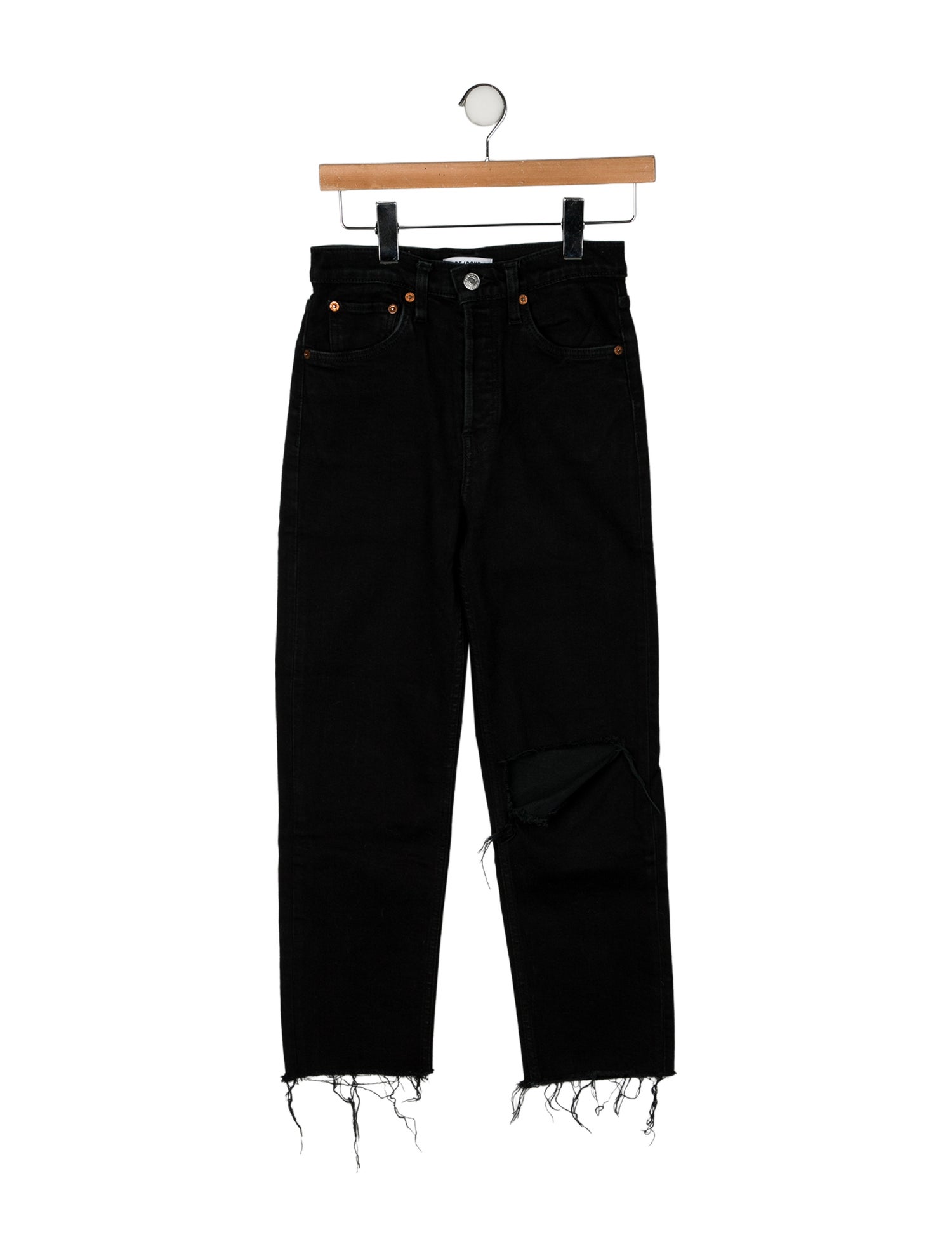 RE/DONE High-Rise Straight Leg Jeans