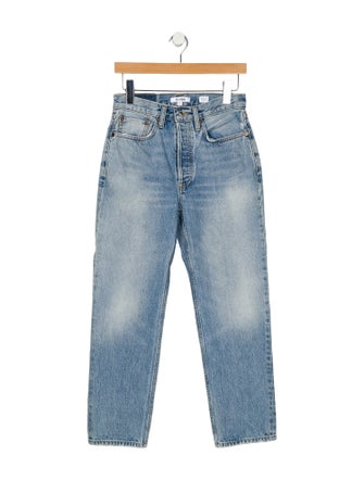 RE/DONE High-Rise Straight Leg Jeans