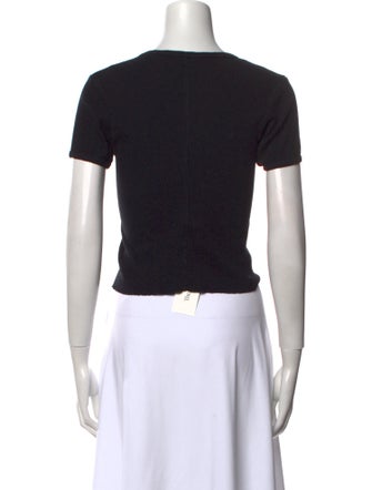 RE/DONE Crew Neck Short Sleeve Crop Top