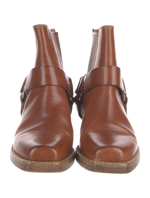 RE/DONE Leather Studded Accents Moto Boots