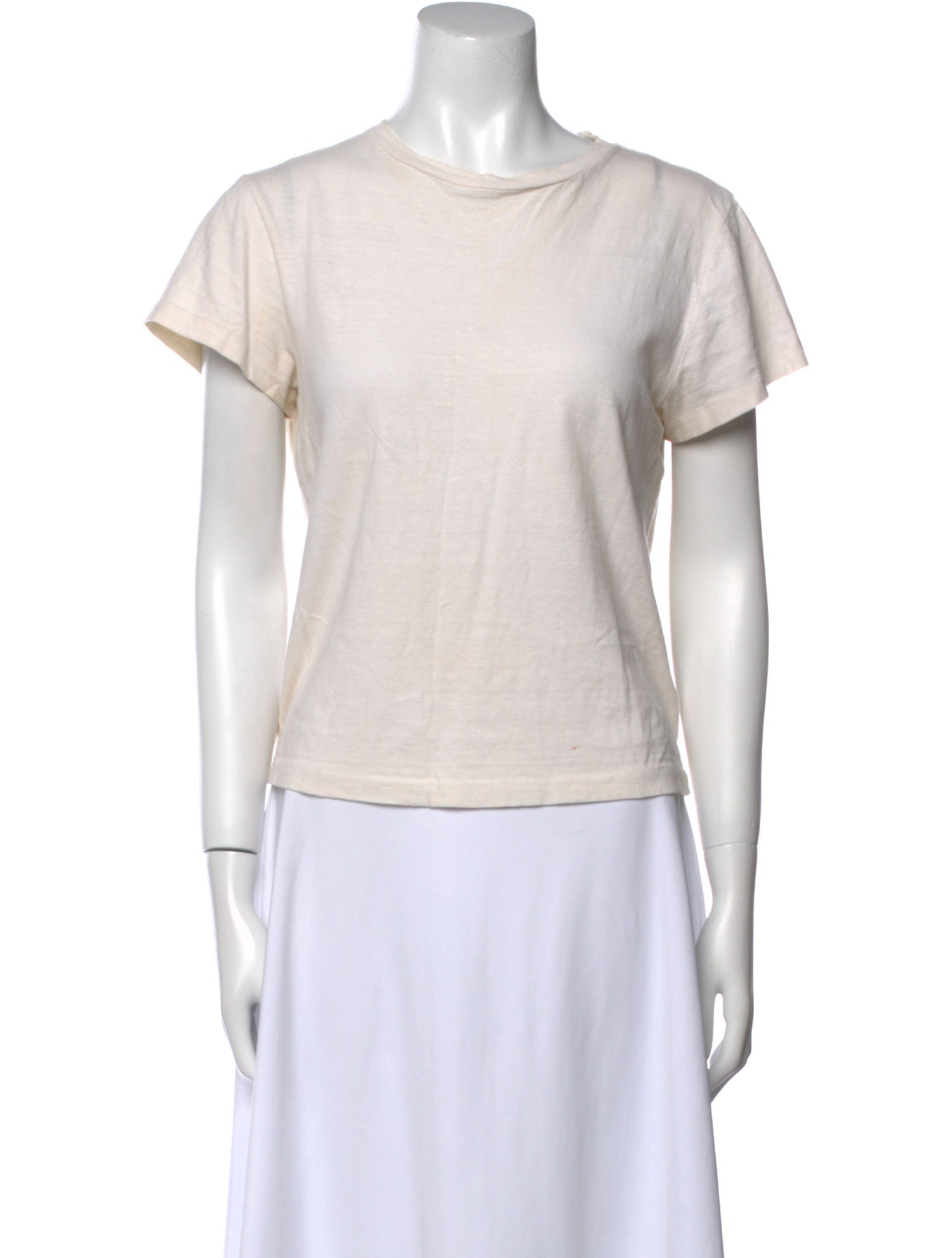 Re/Done x Hanes Scoop Neck Short Sleeve T-Shirt