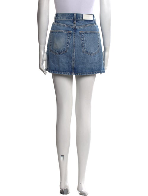 RE/DONE Raw-Edge Trim Mini Skirt