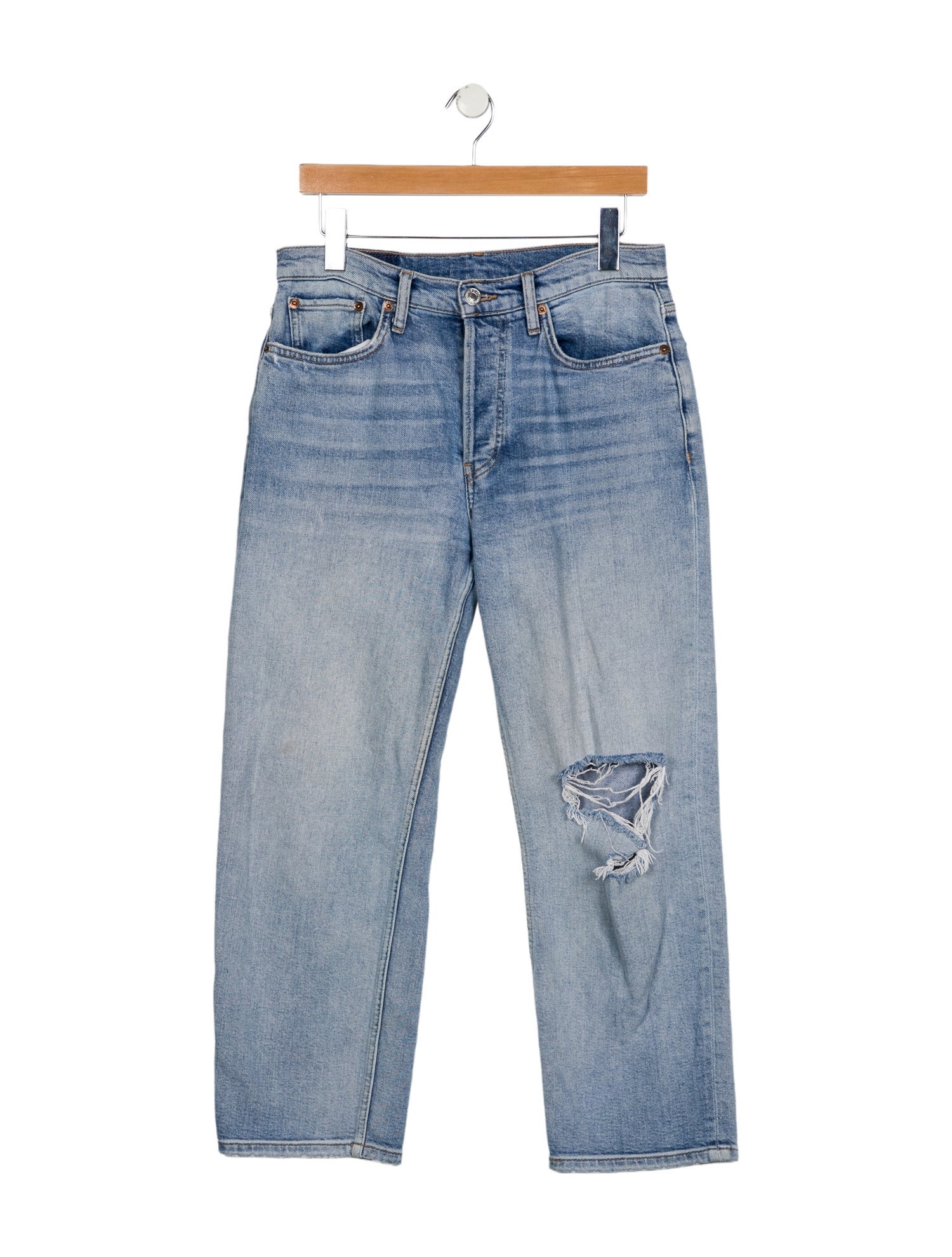 RE/DONE Mid-Rise Straight Leg Jeans