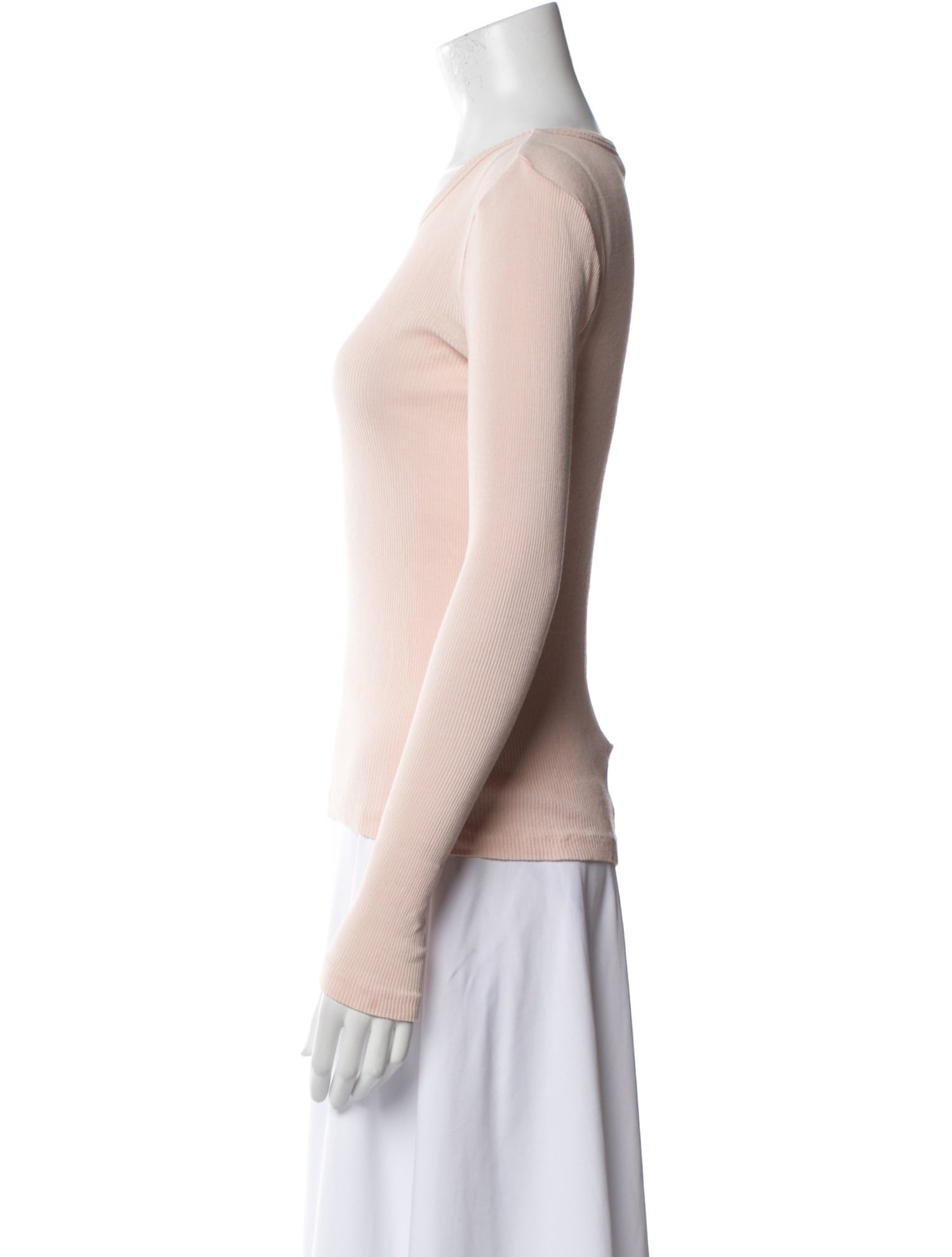 RE/DONE Scoop Neck Long Sleeve Top