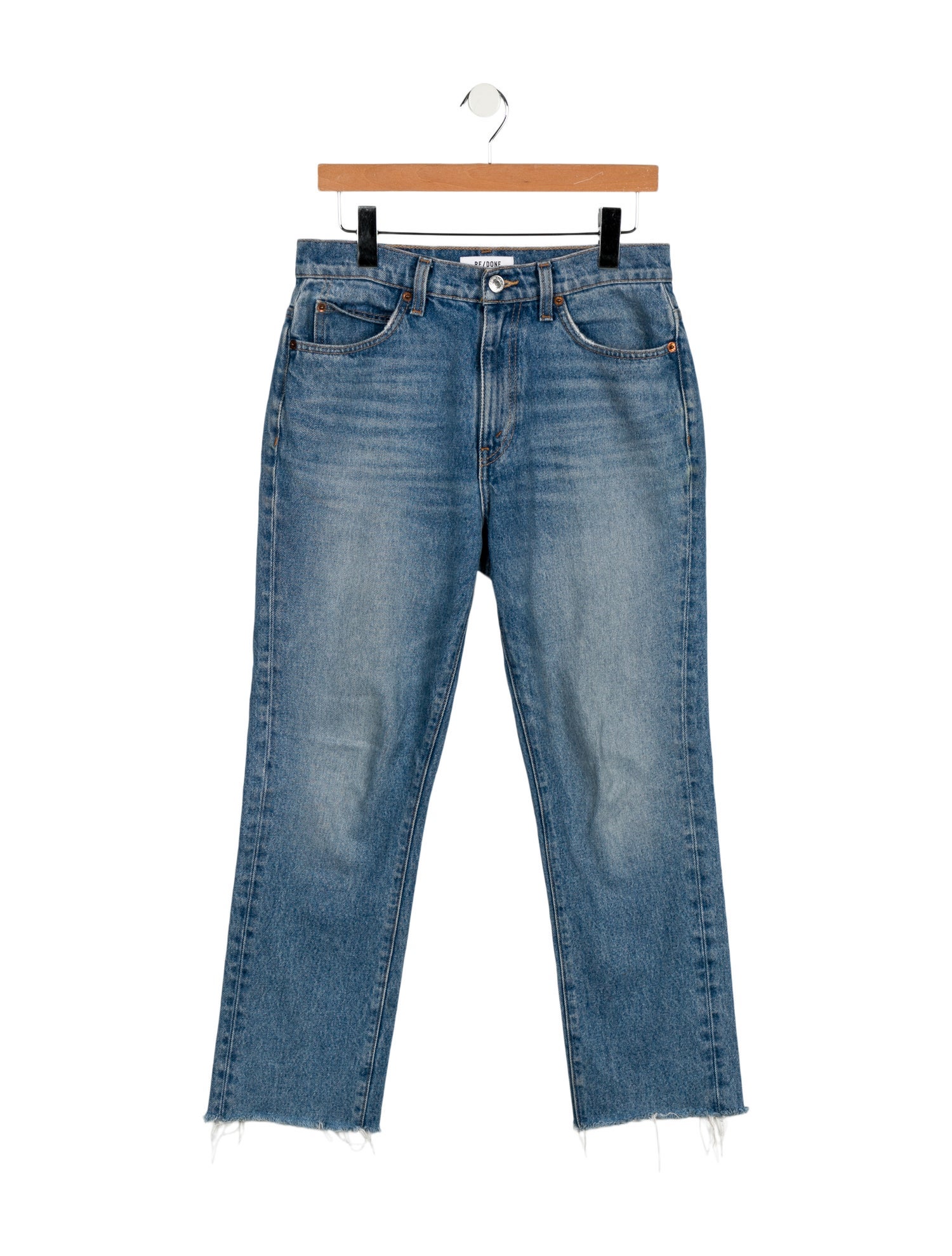 RE/DONE High-Rise Straight Leg Jeans