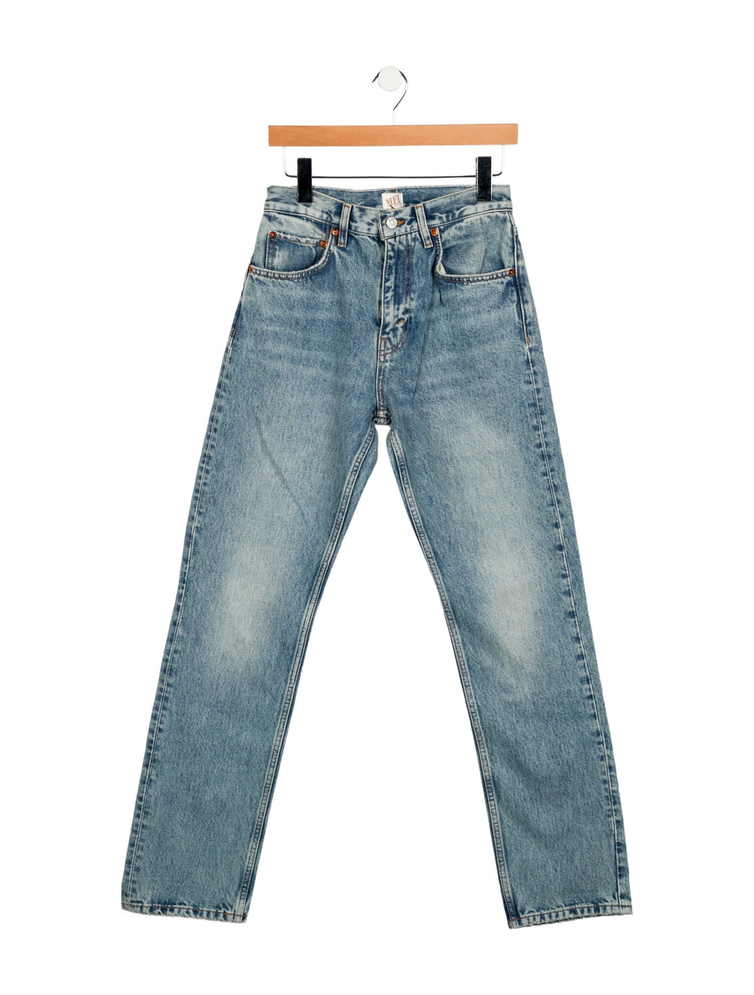 RE/DONE High-Rise Straight Leg Jeans