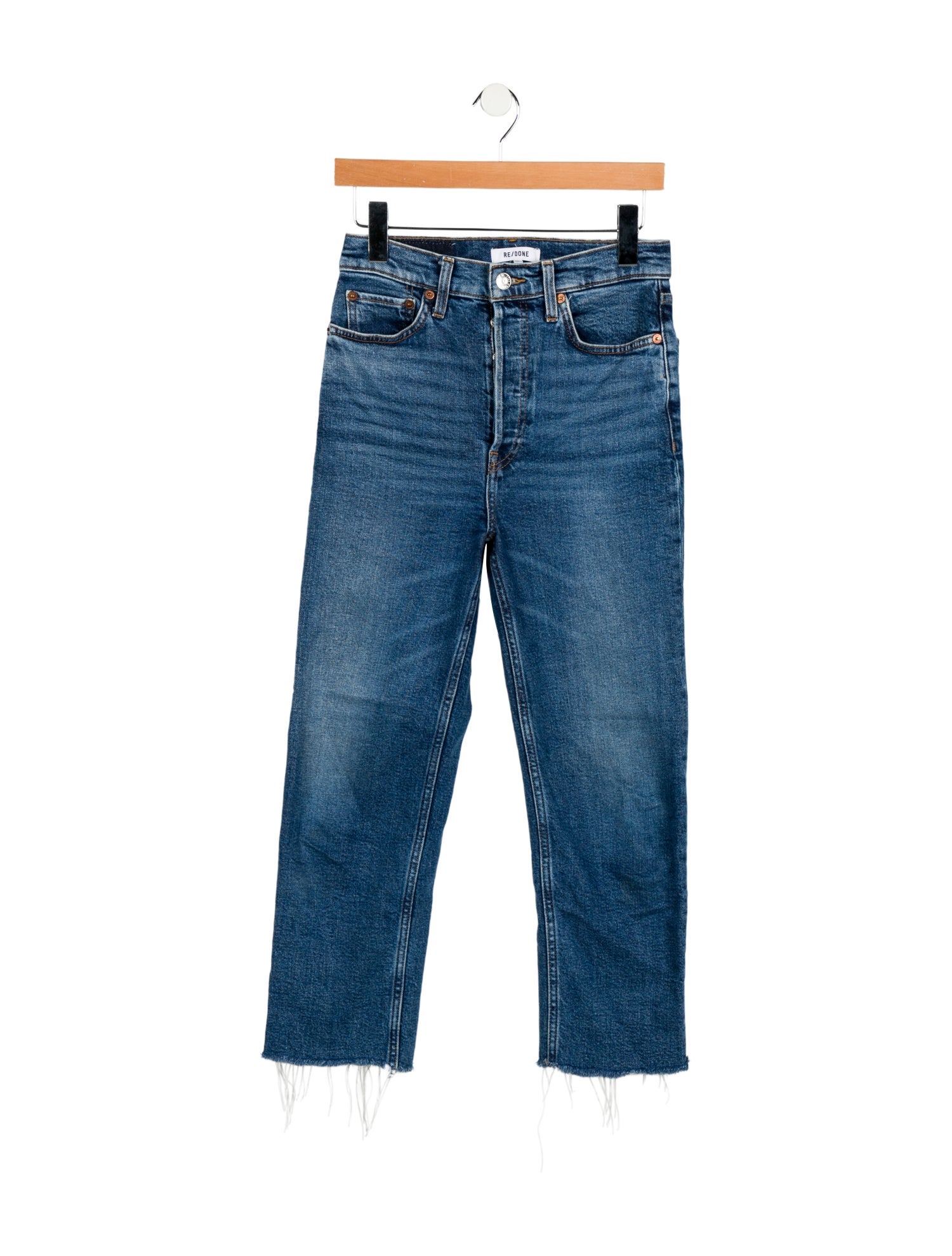 RE/DONE High-Rise Straight Leg Jeans