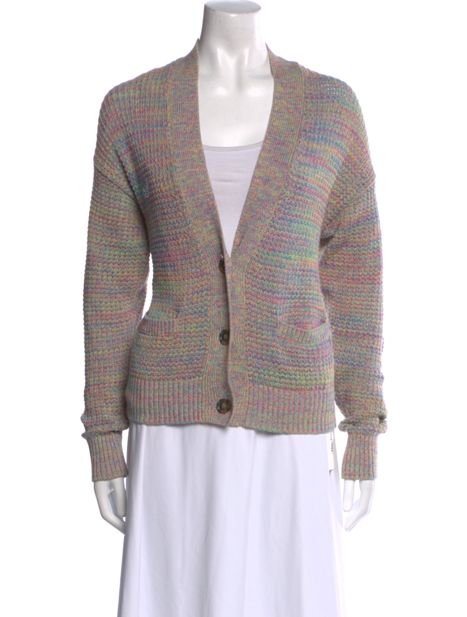 RE/DONE Printed V-Neck Sweater