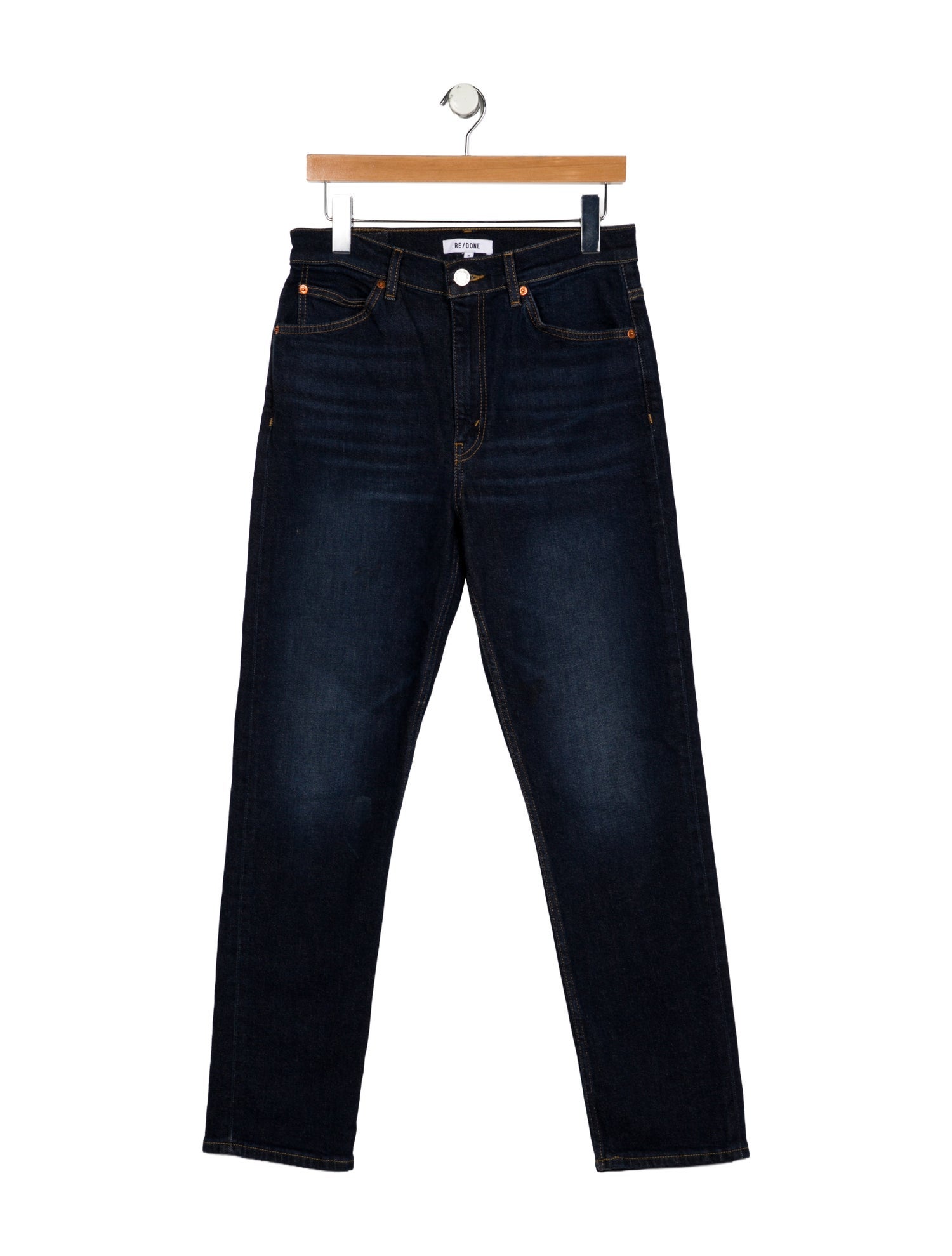 RE/DONE High-Rise Straight Leg Jeans