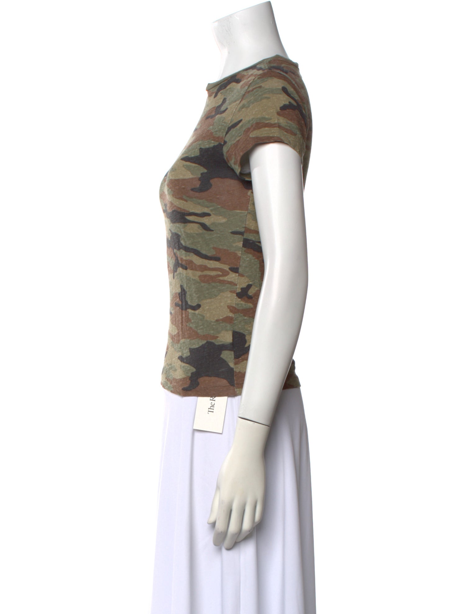 RE/DONE Printed Bateau Neckline T-Shirt