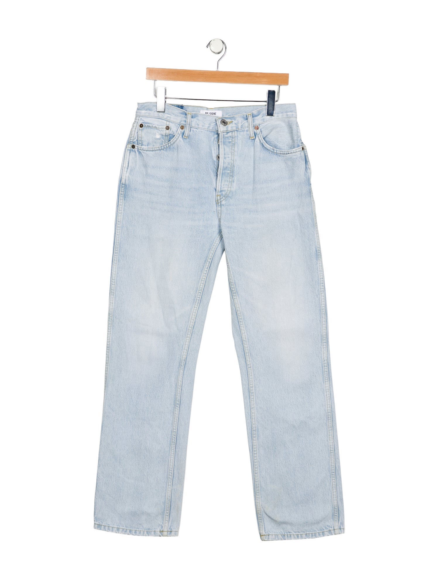 RE/DONE High-Rise Straight Leg Jeans