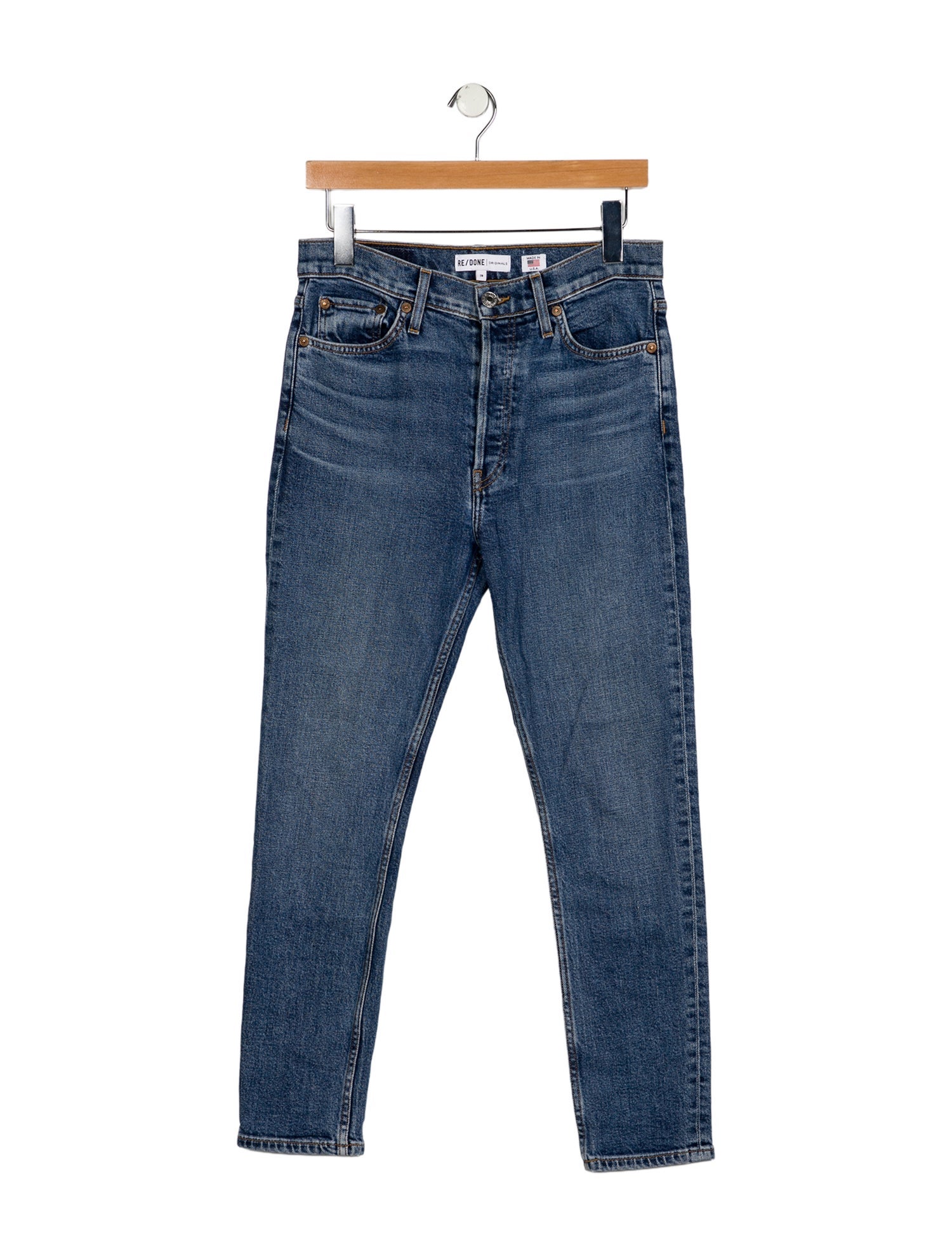 RE/DONE High-Rise Straight Leg Jeans