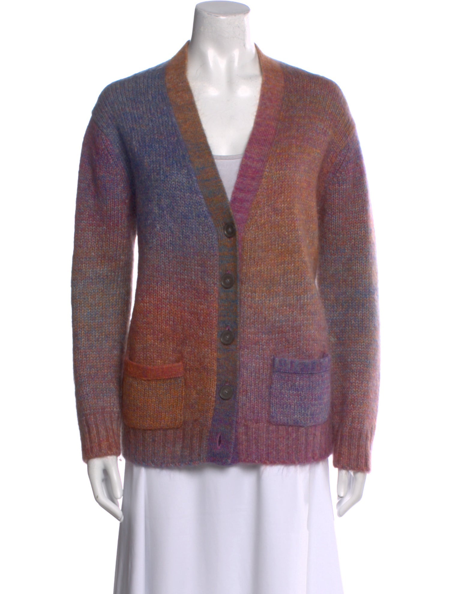 RE/DONE Striped V-Neck Sweater