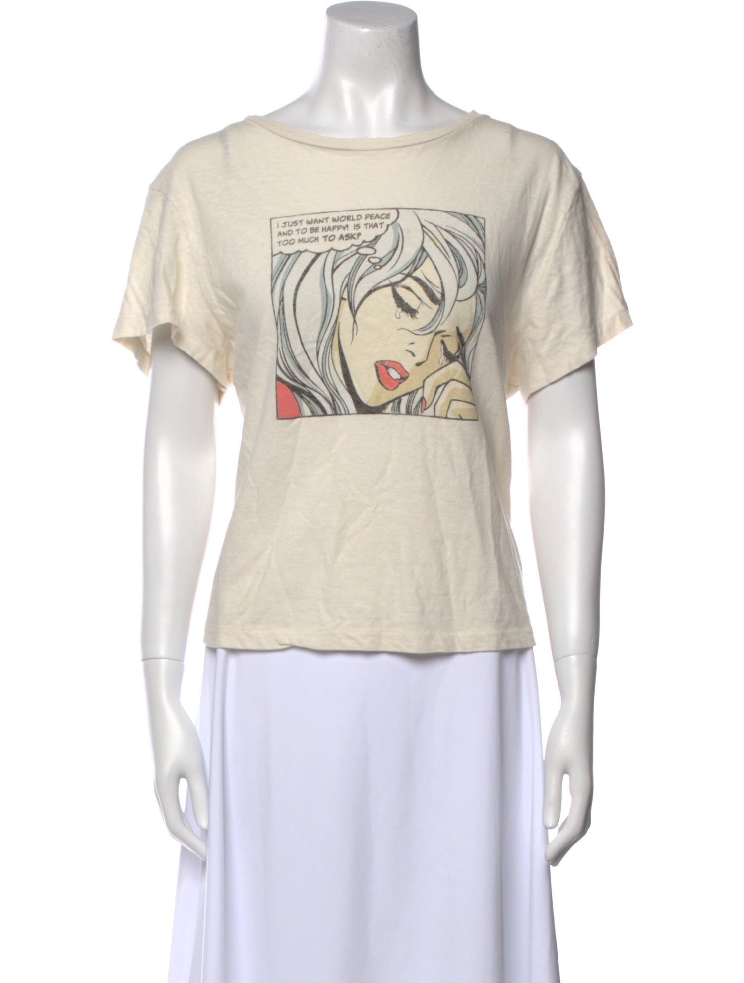 RE/DONE Graphic Print Crew Neck T-Shirt