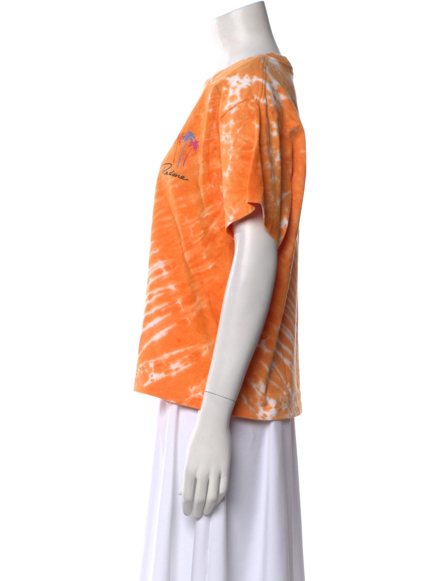 RE/DONE Printed Bateau Neckline Top w/ Tags