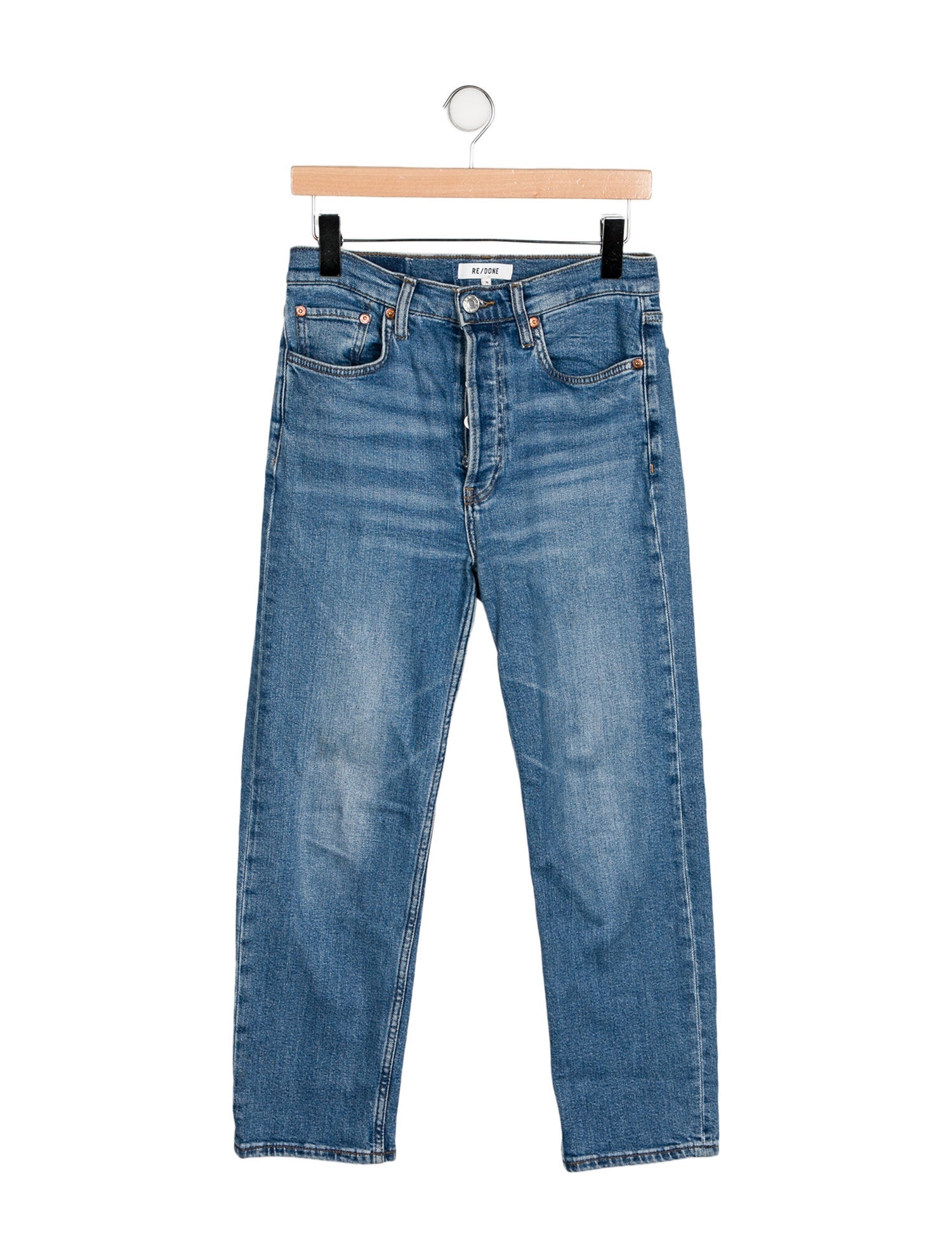 RE/DONE High-Rise Straight Leg Jeans