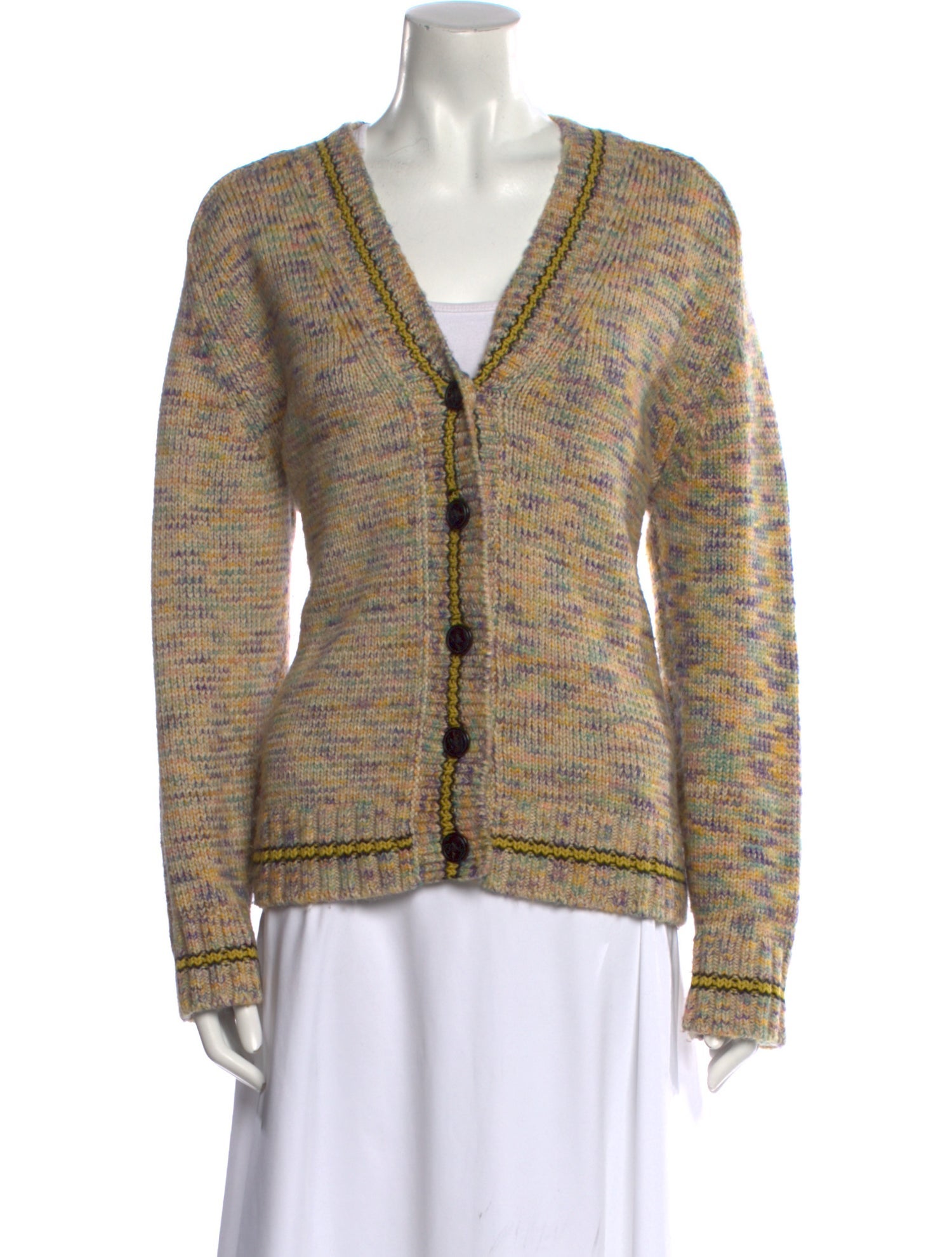 RE/DONE Printed V-Neck Sweater