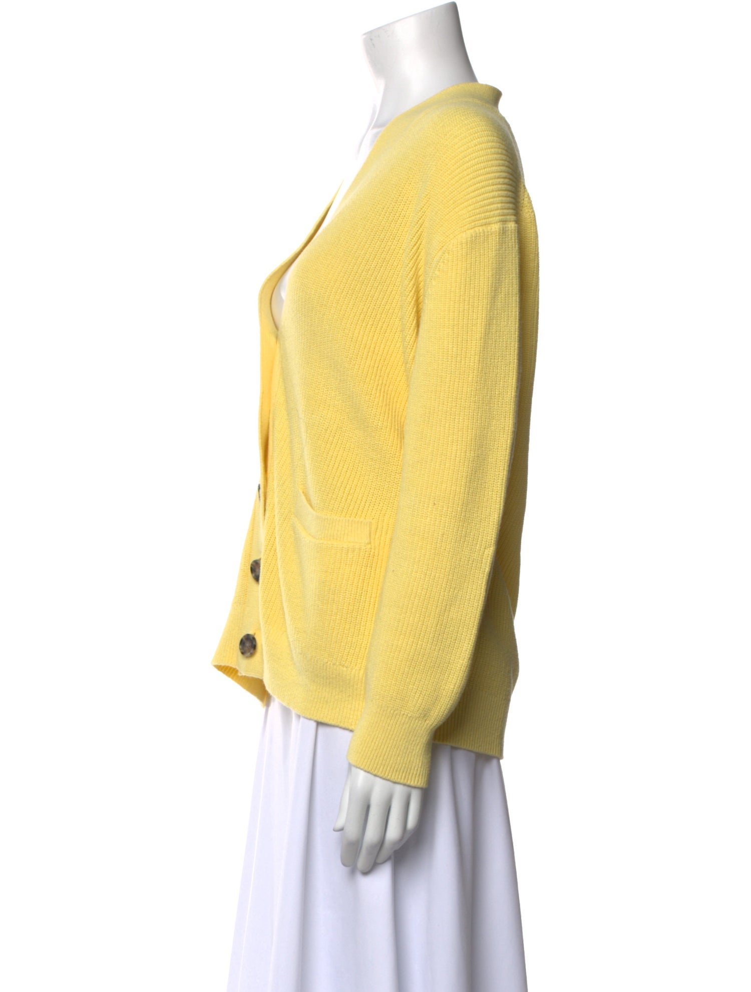 RE/DONE V-Neck Long Sleeve Button-Up Top