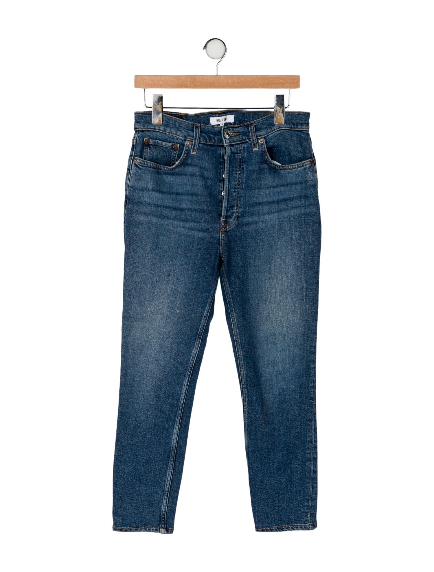 RE/DONE High-Rise Straight Leg Jeans