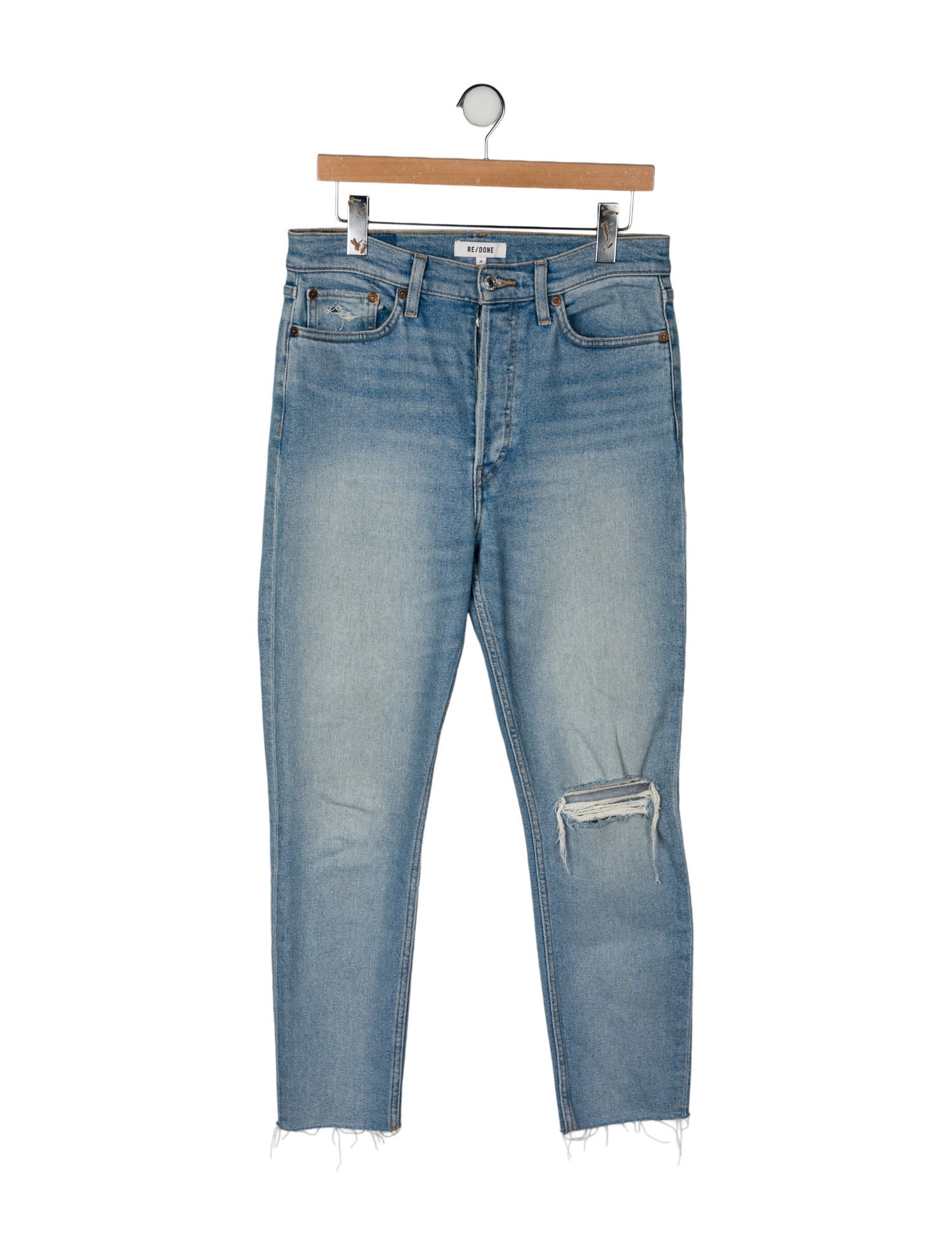 RE/DONE High-Rise Straight Leg Jeans
