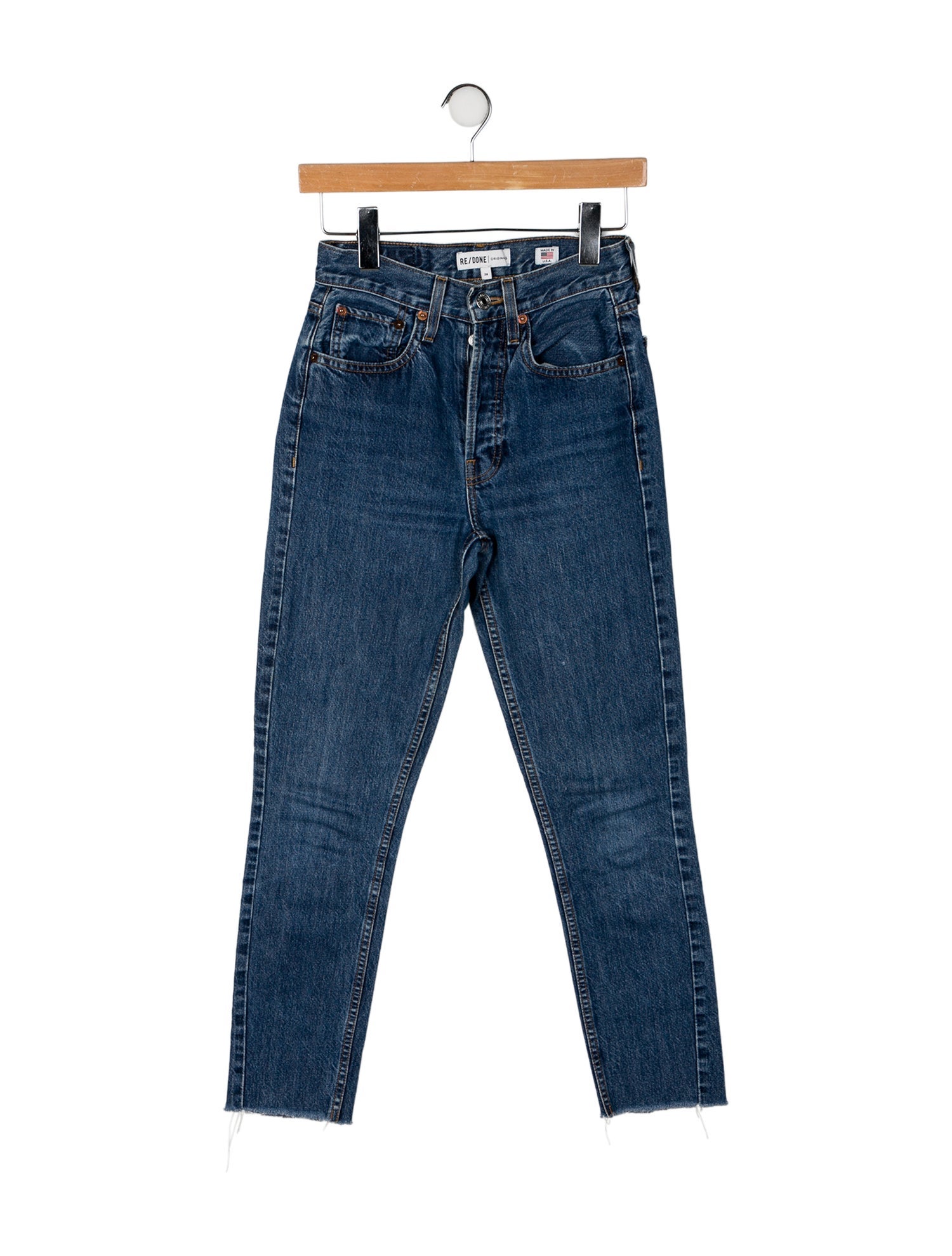 RE/DONE High-Rise Straight Leg Jeans
