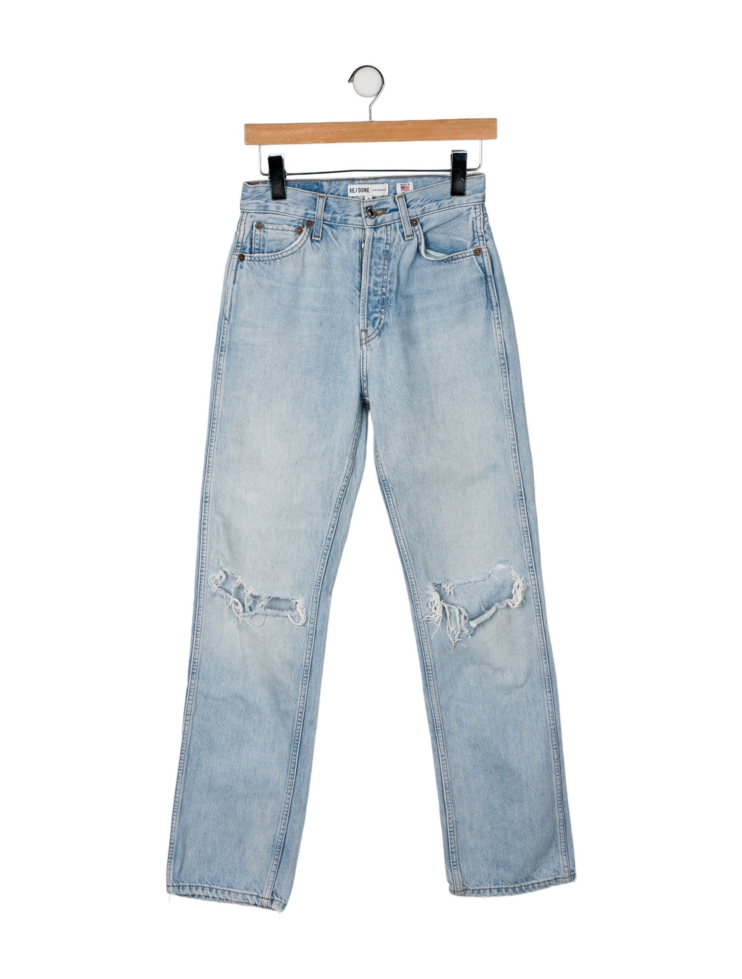 RE/DONE High-Rise Straight Leg Jeans
