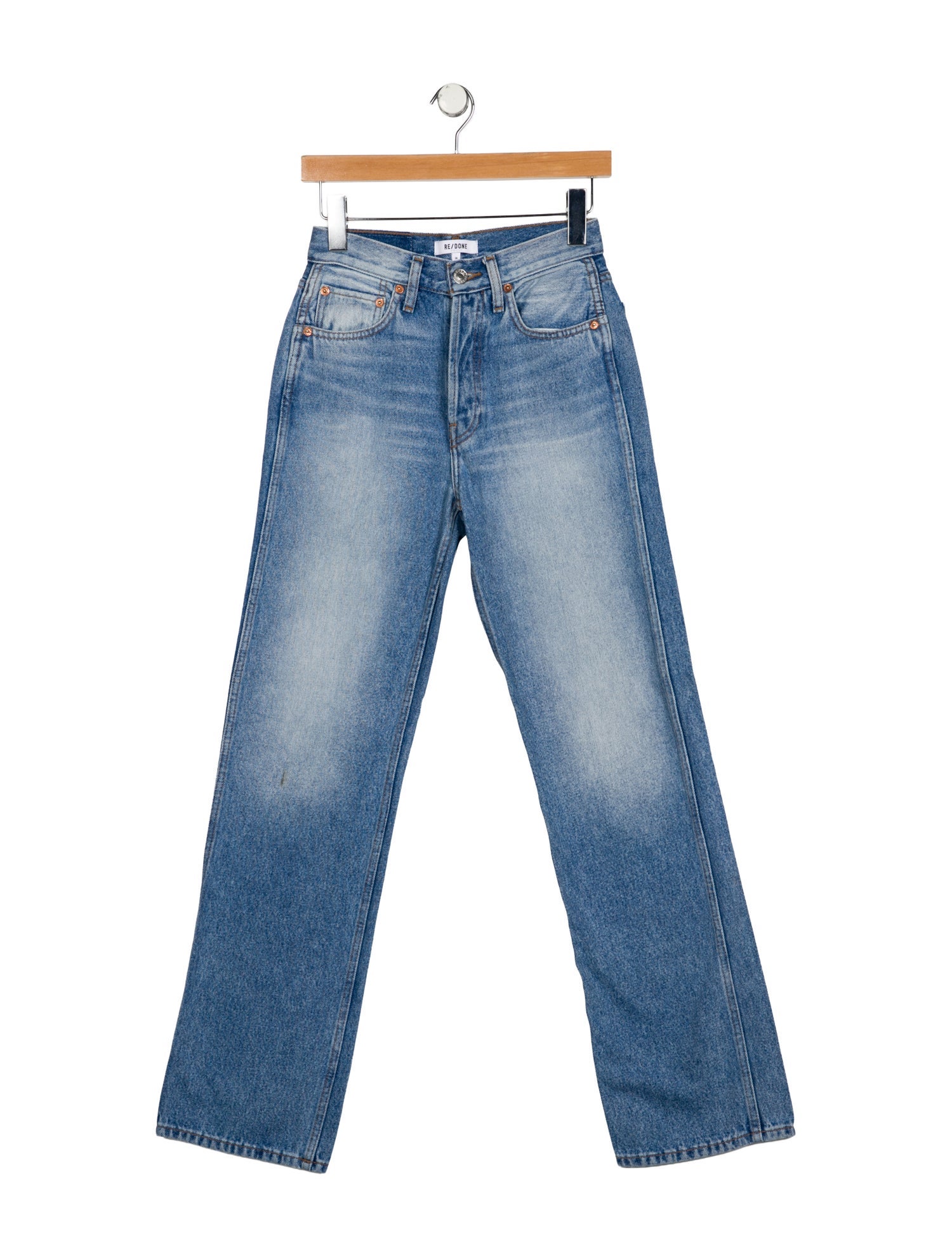 RE/DONE Mid-Rise Straight Leg Jeans