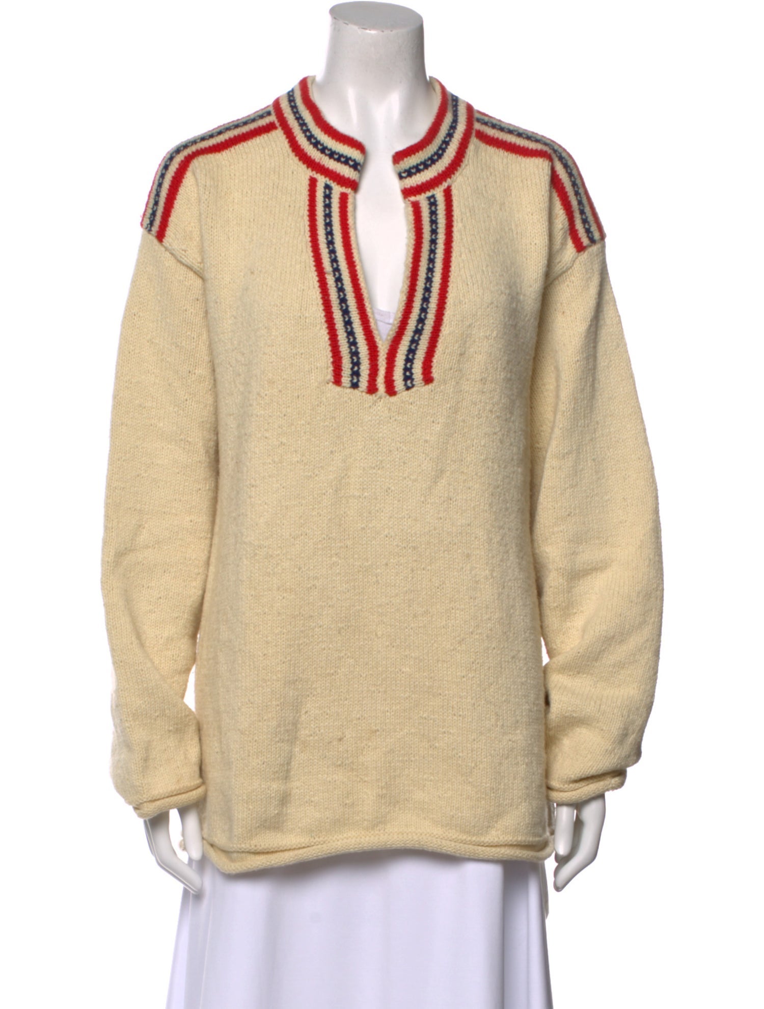 RE/DONE V-Neck Long Sleeve Sweatshirt