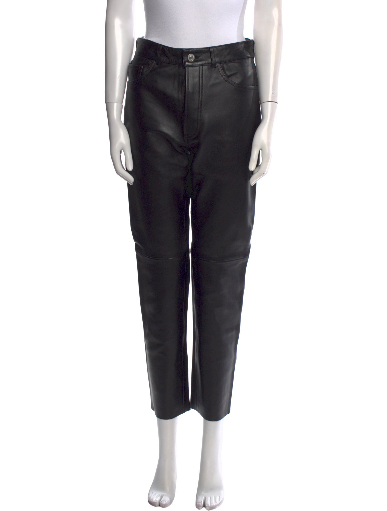 RE/DONE Leather Straight Leg Pants
