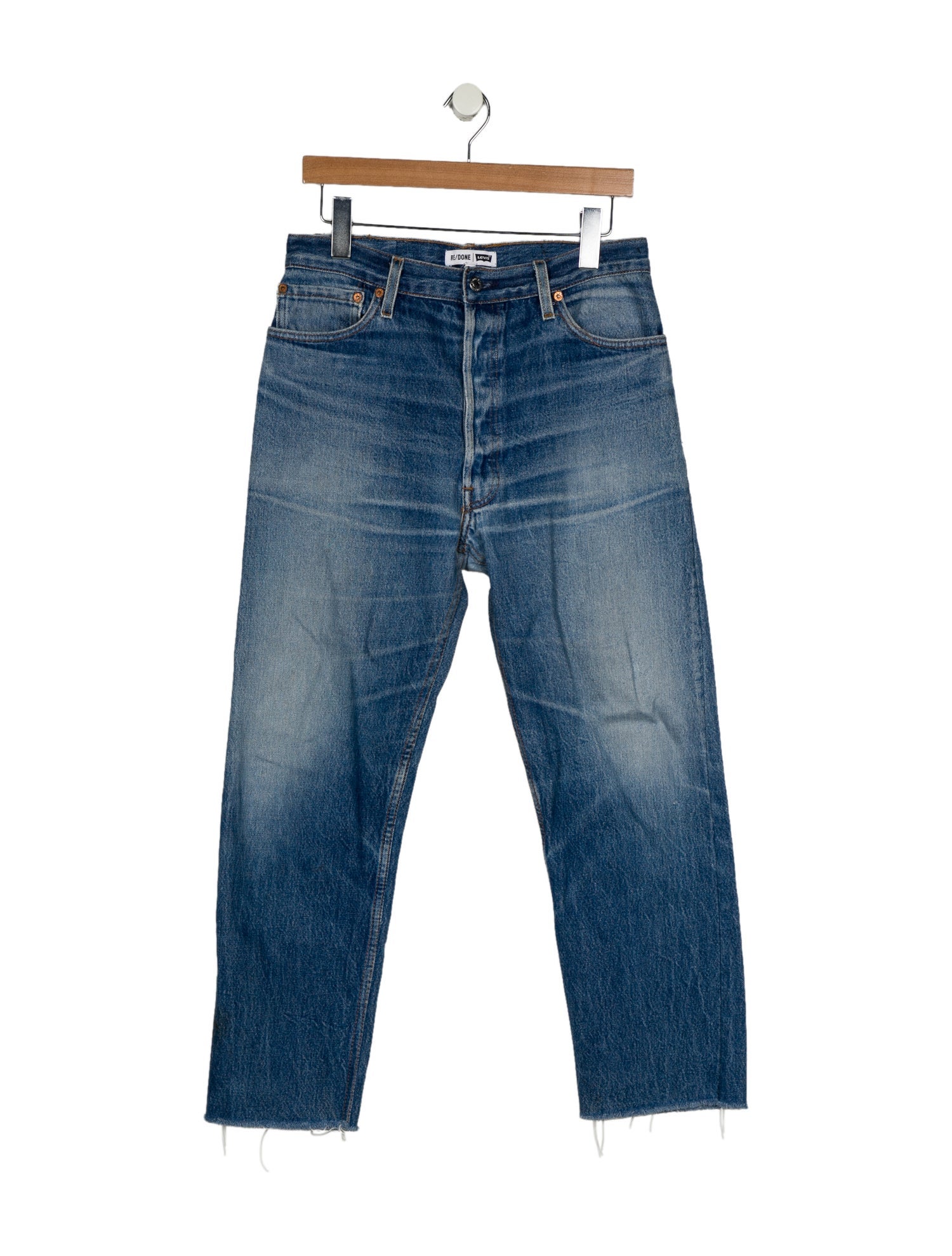 RE/DONE High-Rise Straight Leg Jeans